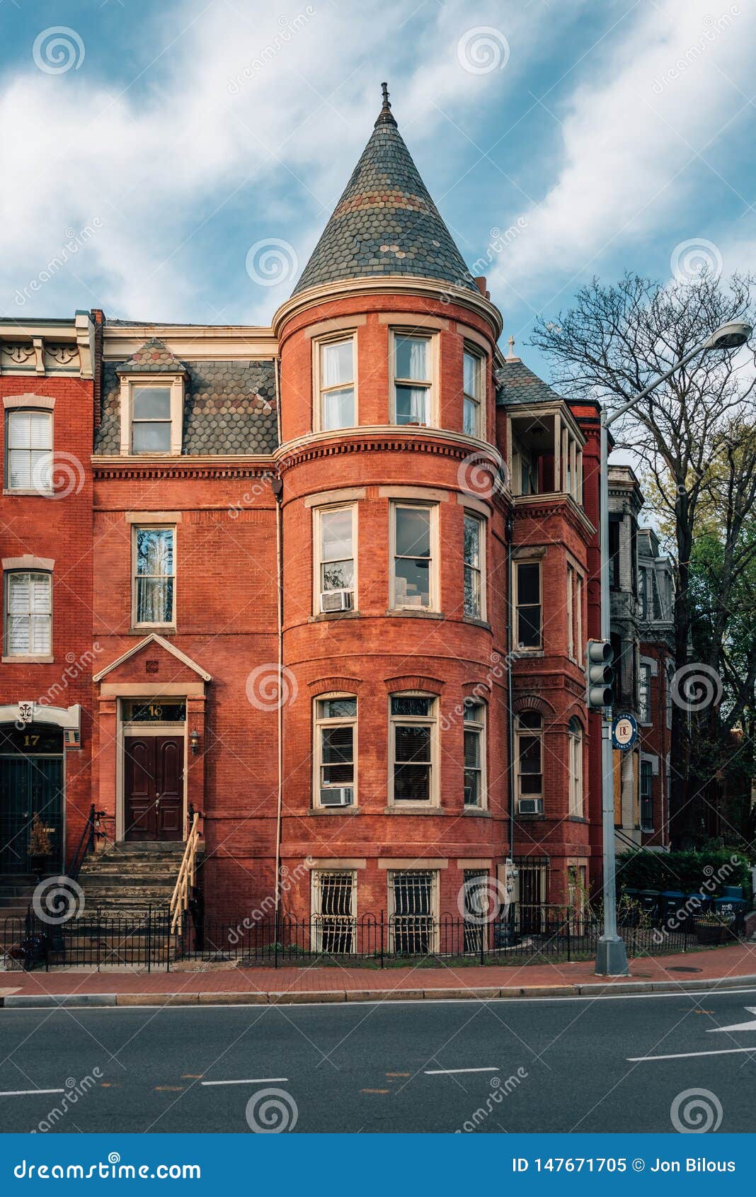 House at Logan Circle, in Washington, DC Stock Image Image of