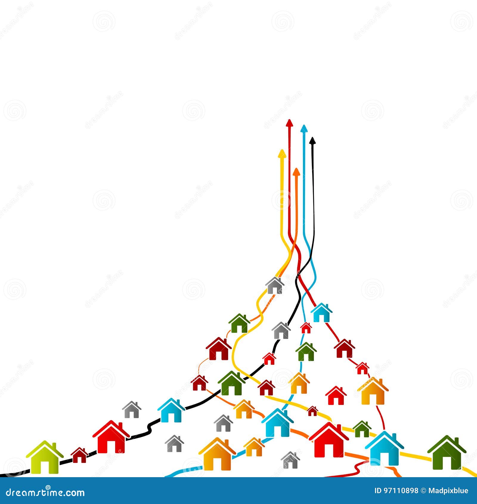 House Market Trend Stock Illustrations 587 House Market Trend Stock