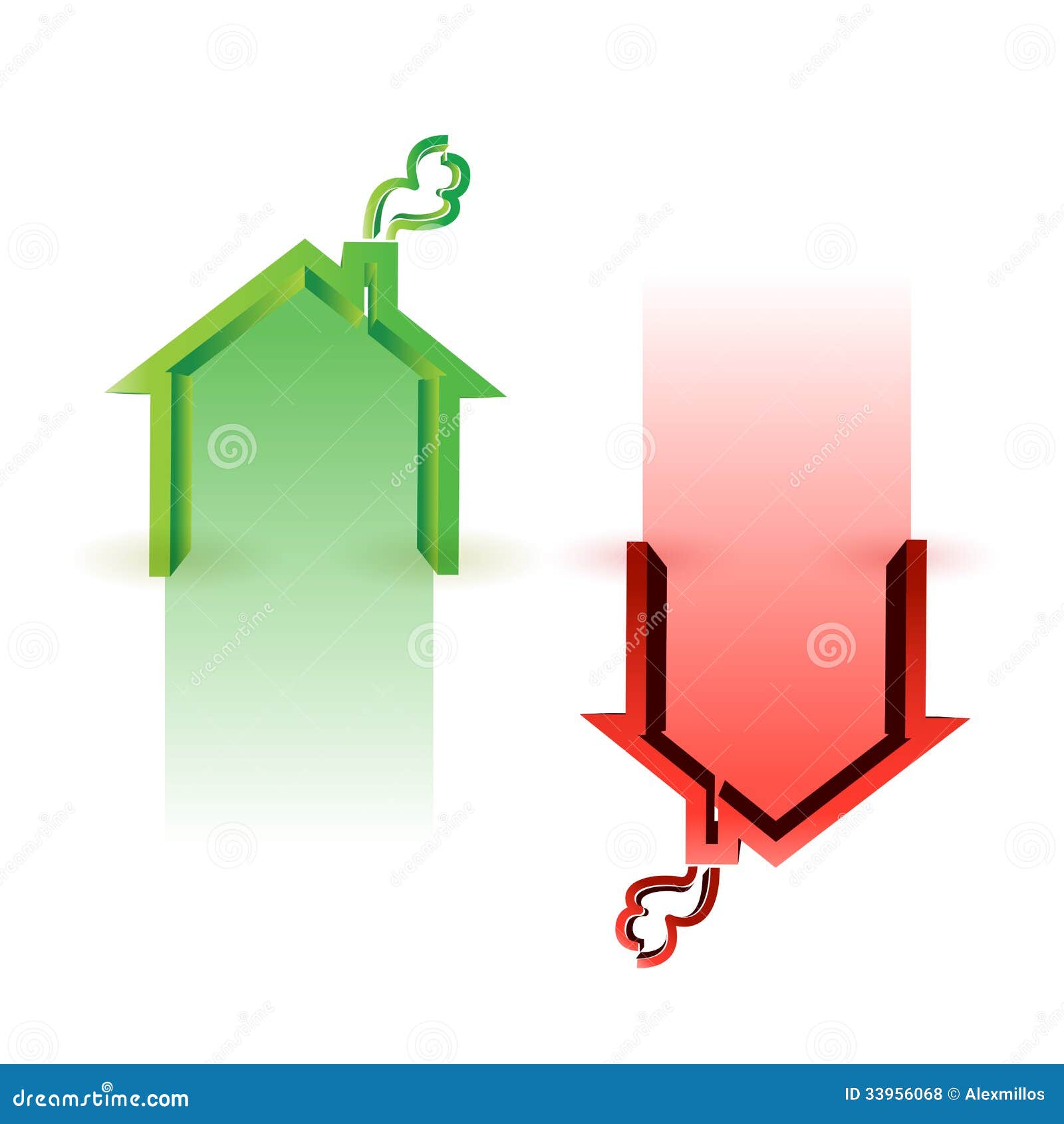 House market up and down stock illustration. Illustration of falling