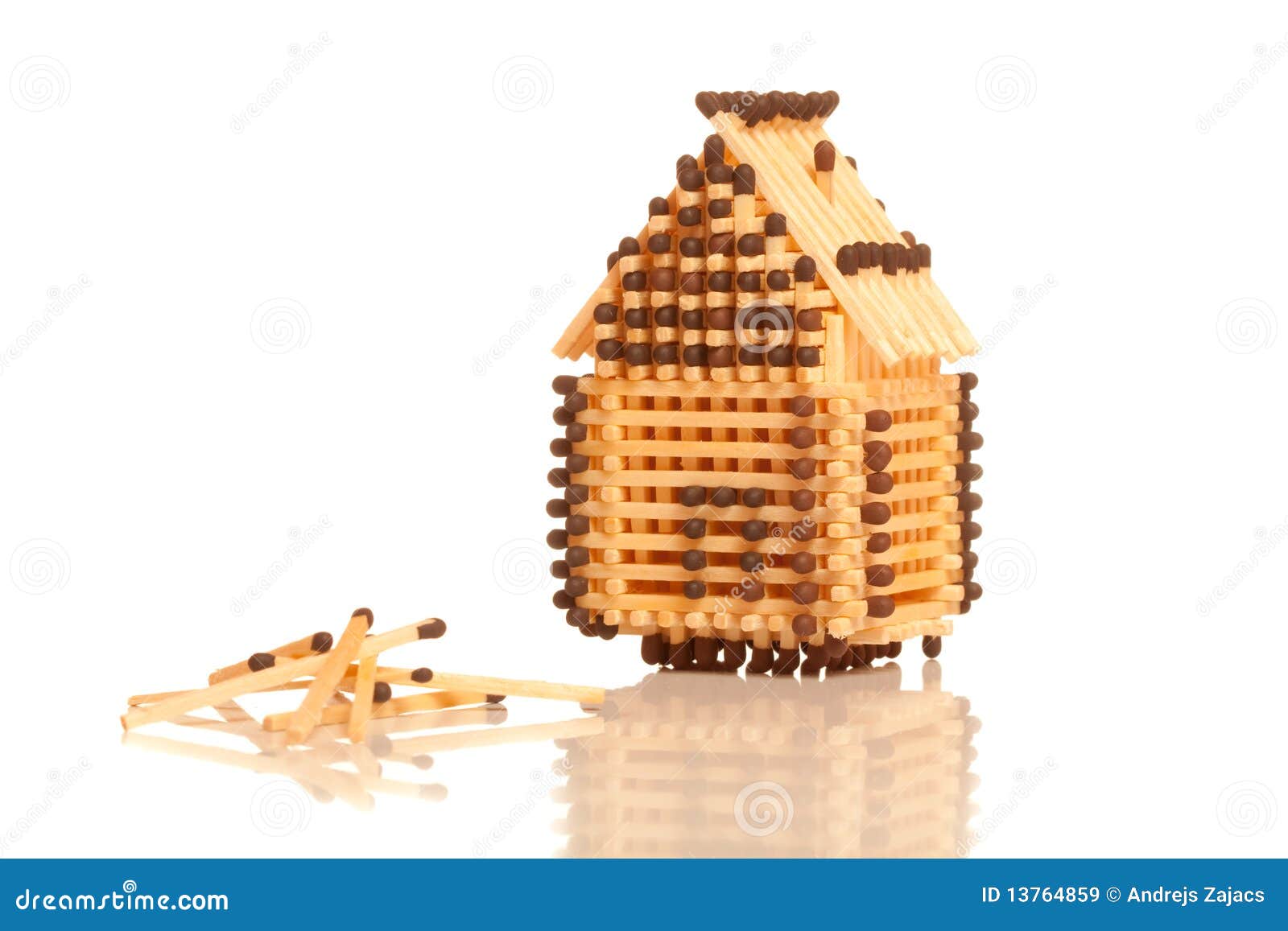 House from matches stock image. Image of miniature, fire 13764859