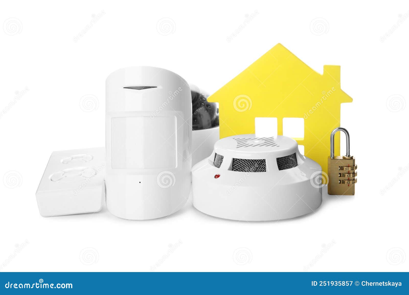 House Model, CCTV Camera, Remote Control, Lock, Smoke and Movement