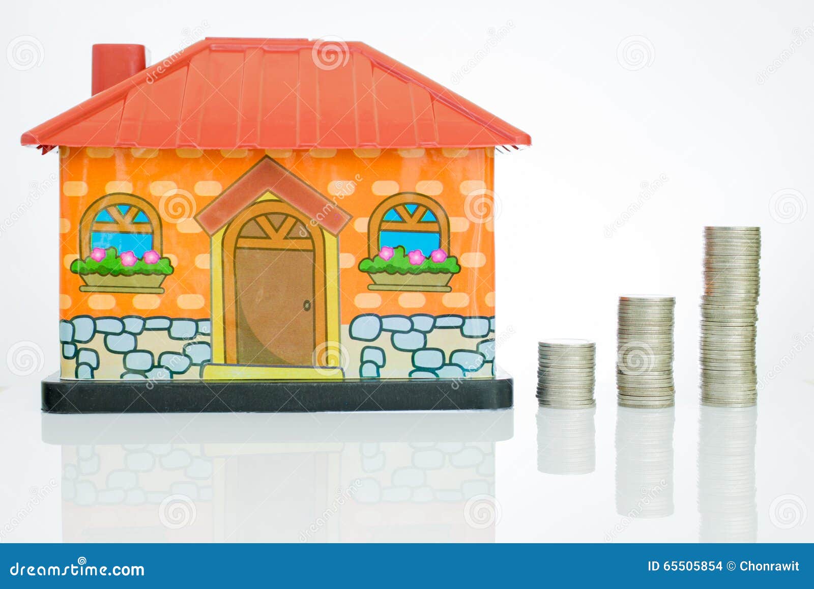 House and money stock photo. Image of home, cash, house 65505854