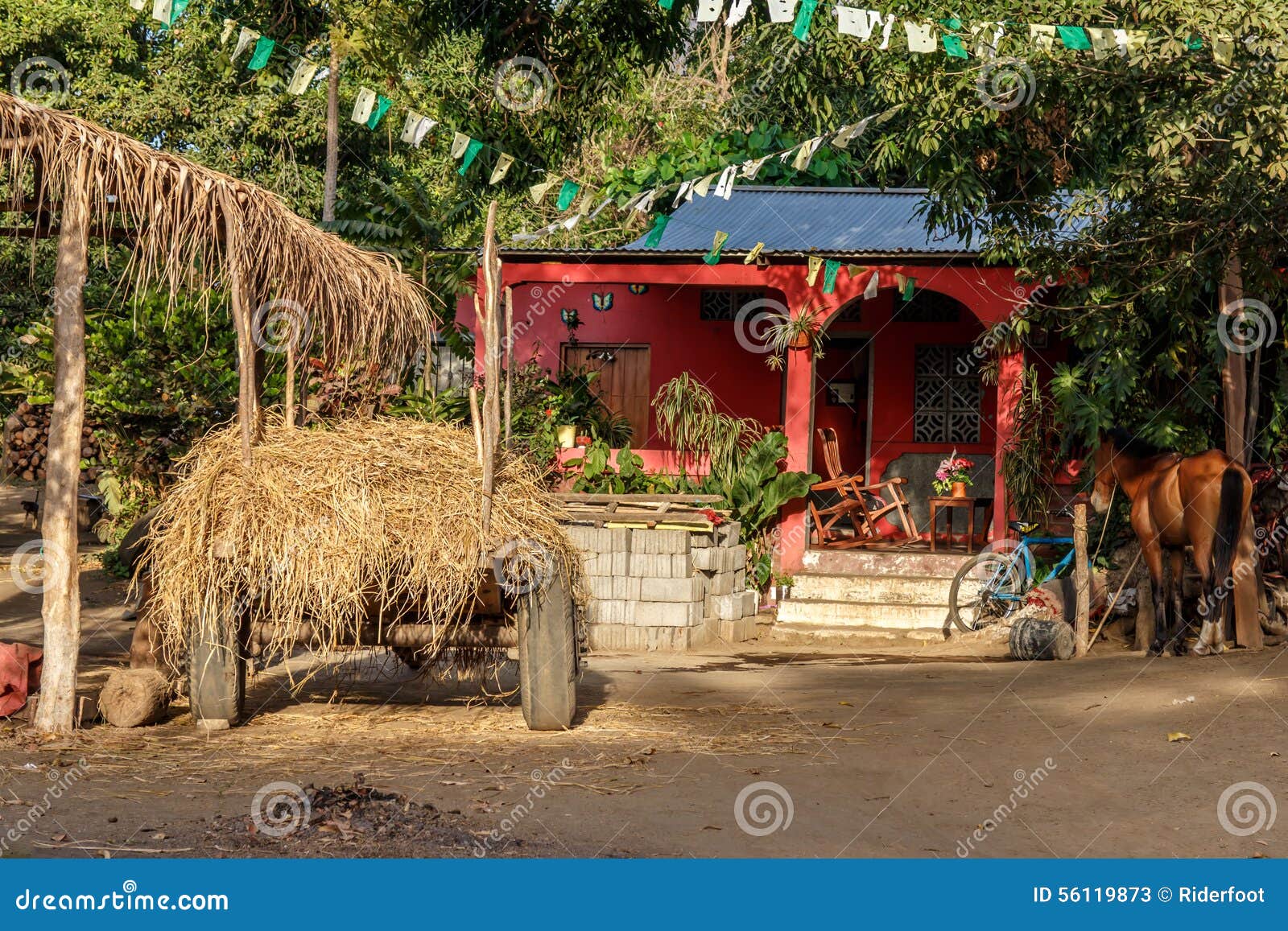 House of Nicaragua on the Nature Stock Image Image of burn, house 56119873