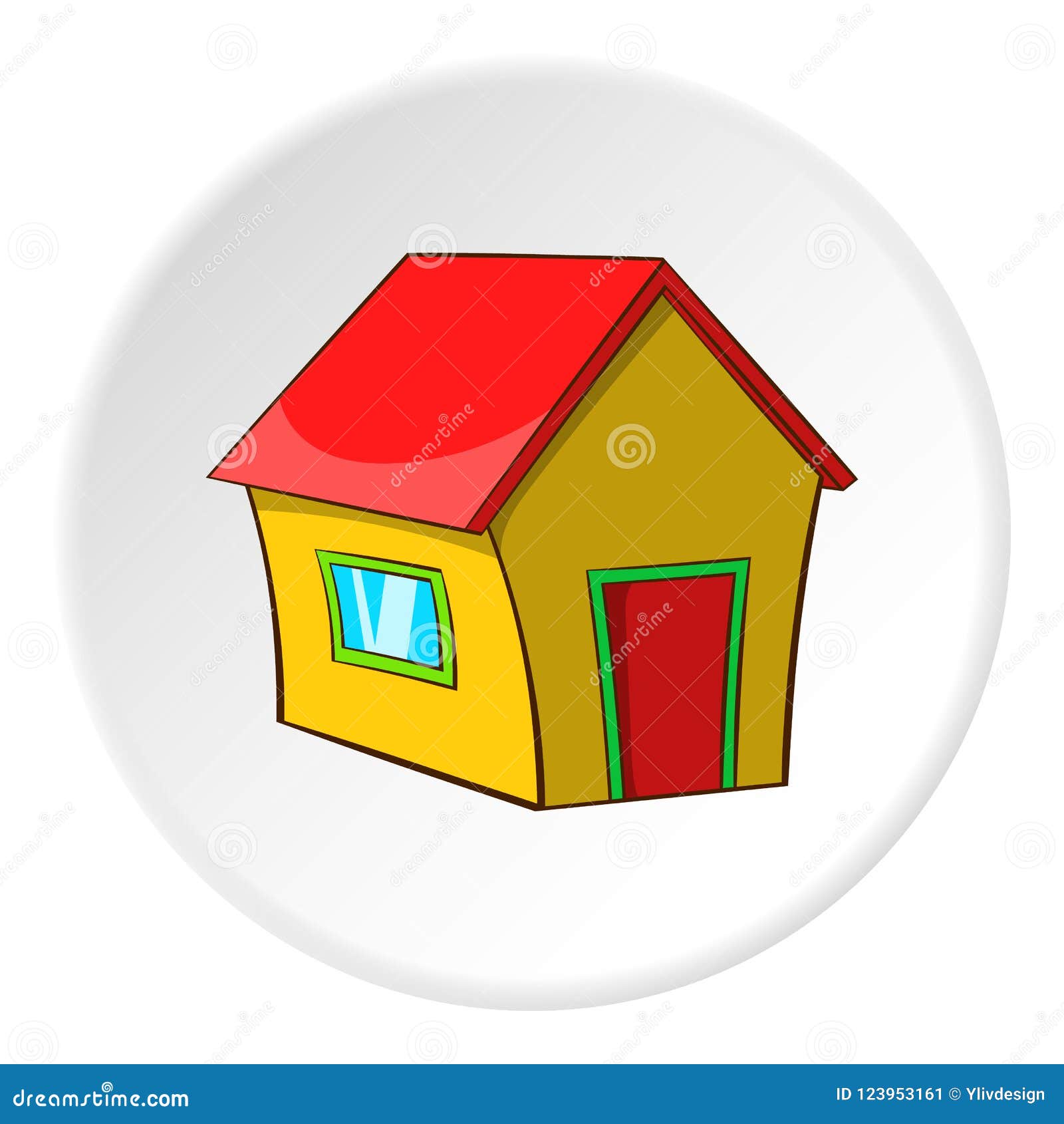 House with One Window Icon, Cartoon Style Stock Illustration ...