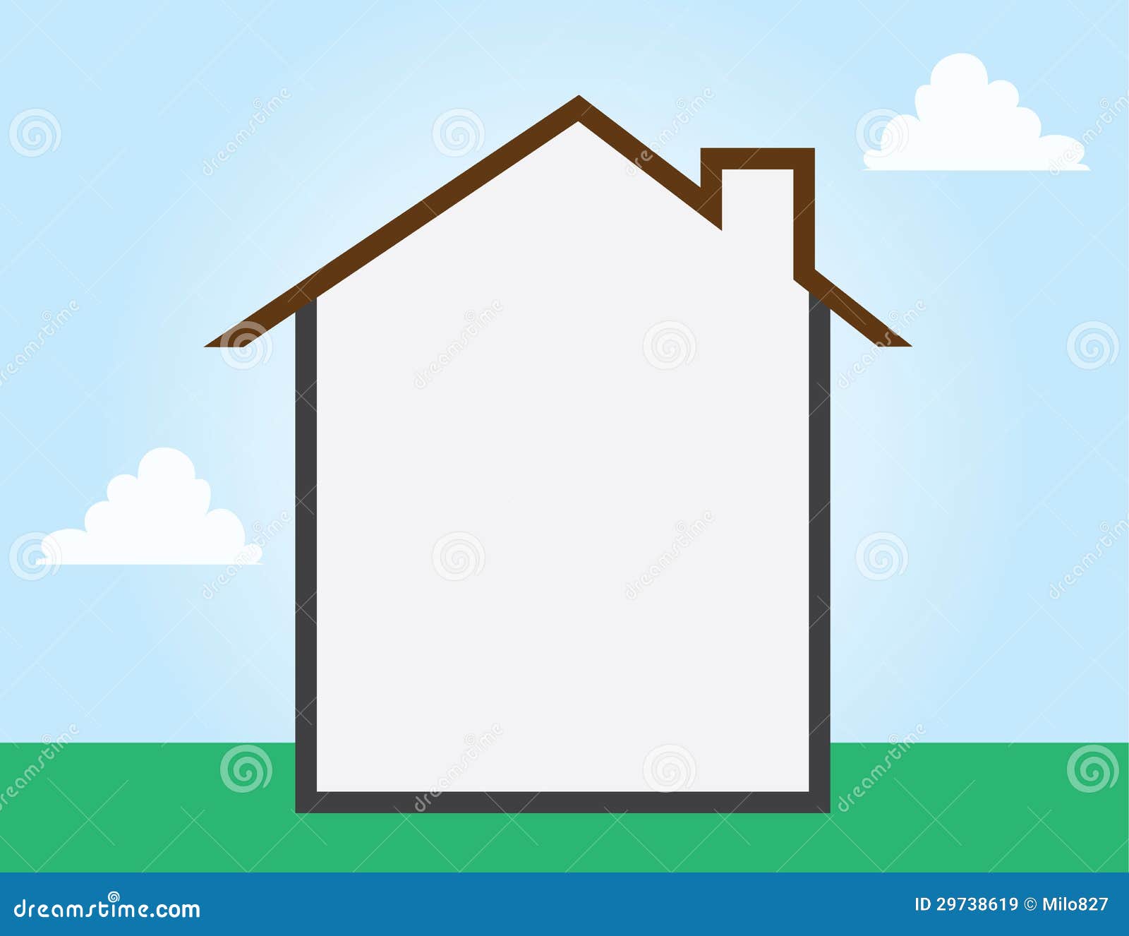 House Outline Empty Royalty Free Stock Images - Image: 29738619