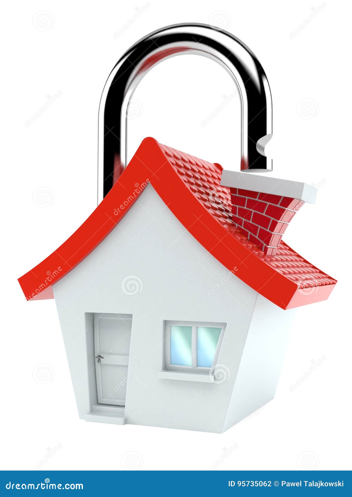 House padlock stock illustration. Illustration of isolated 95735062