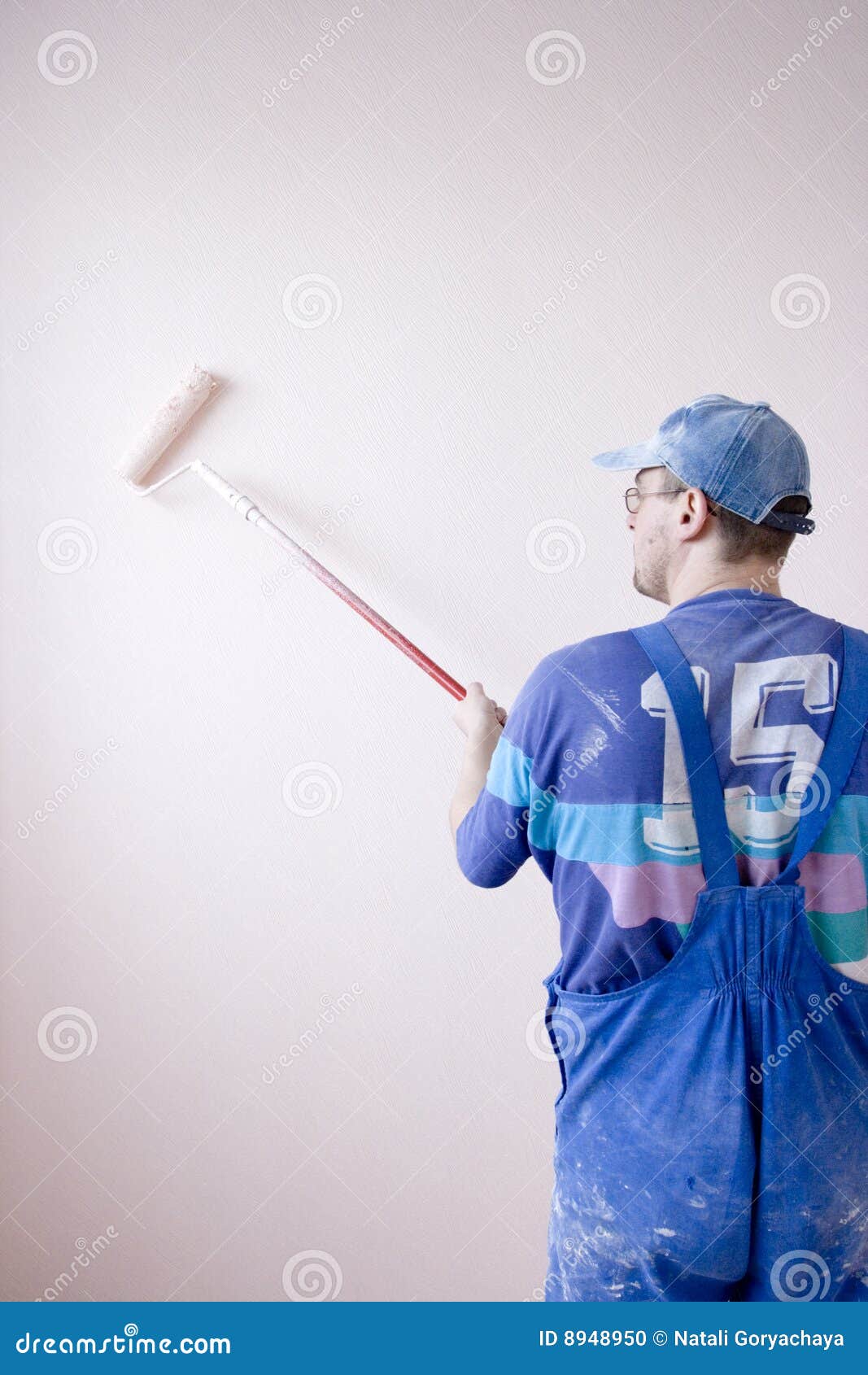 House painter stock photo. Image of paint, pink, workman 8948950