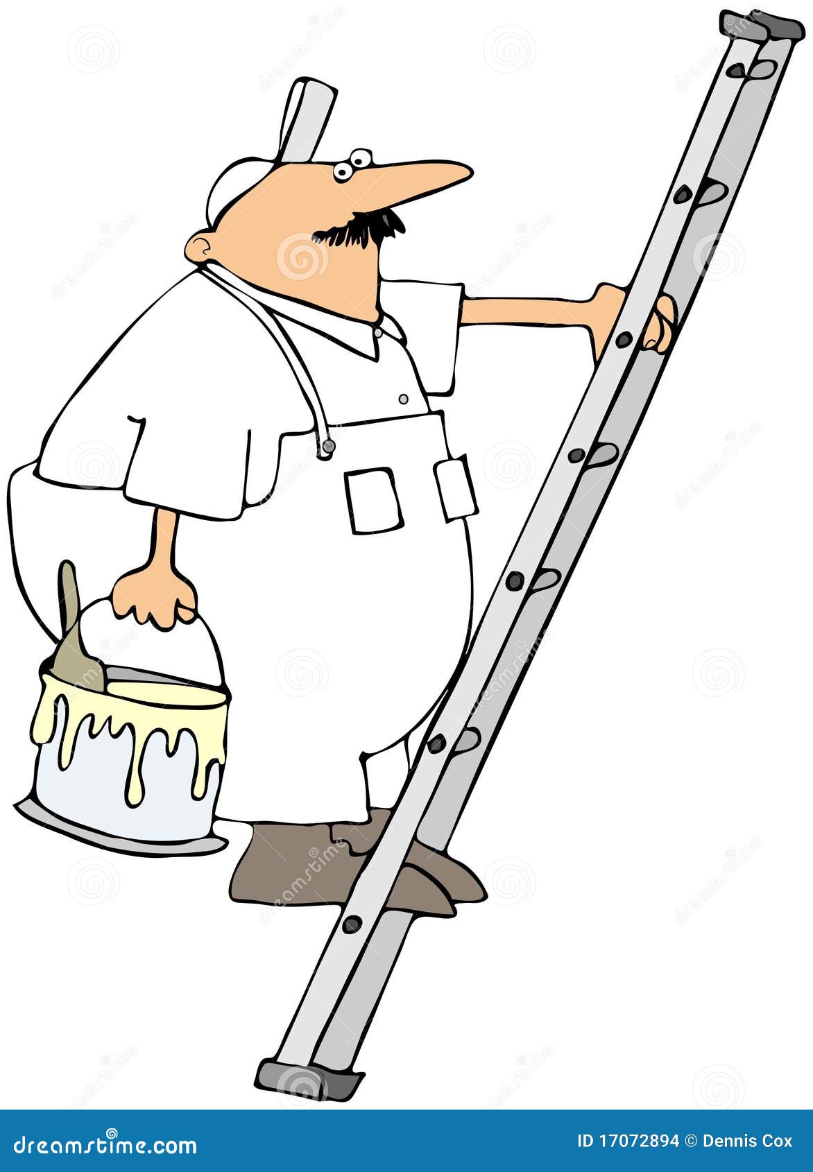 house painter on a ladder