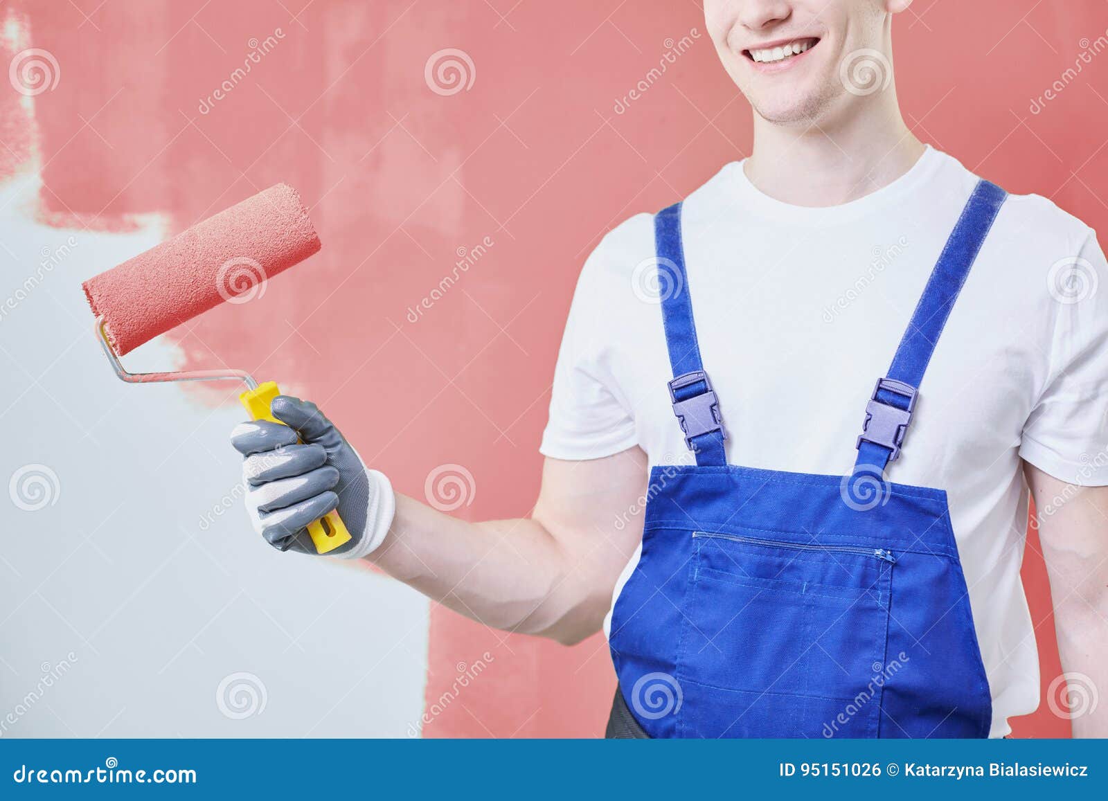 House Painter Wearing Working Clothes Stock Photo Image of
