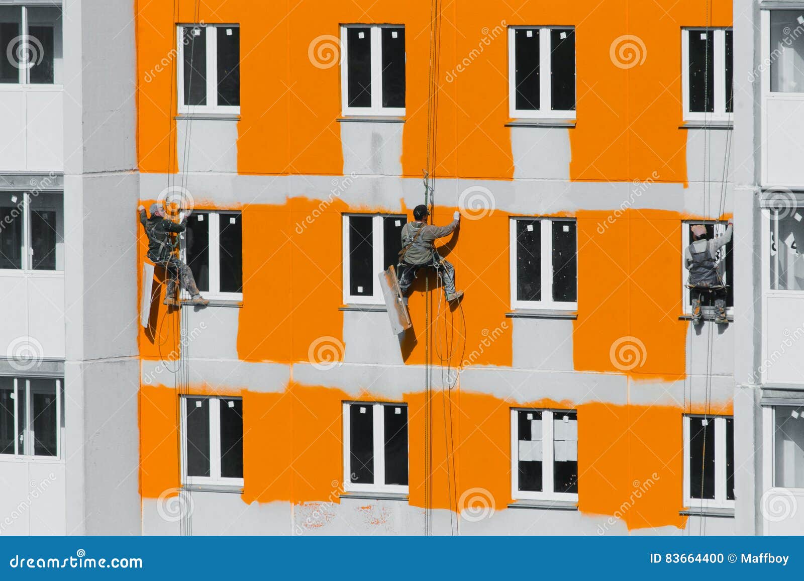 House painters editorial image. Image of facade, cloth 83664400