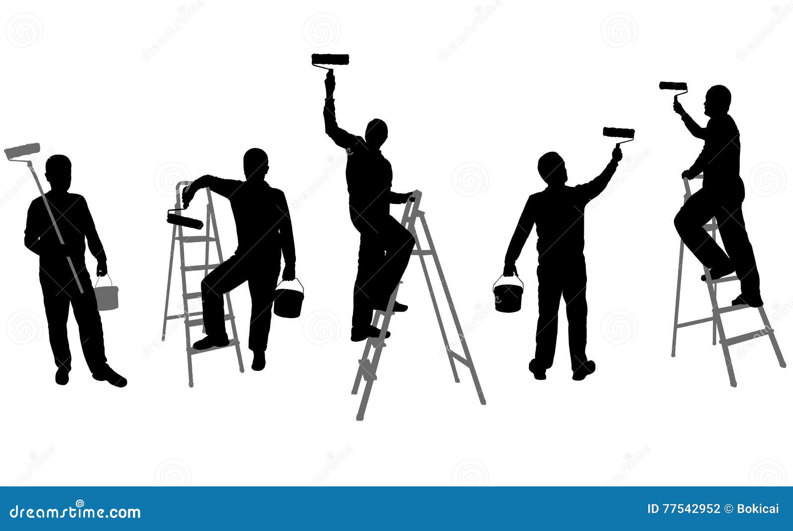 house painters silhouettes