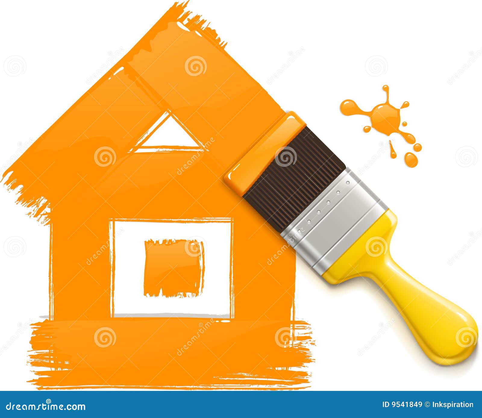 House painting stock illustration. Illustration of sketching 9541849