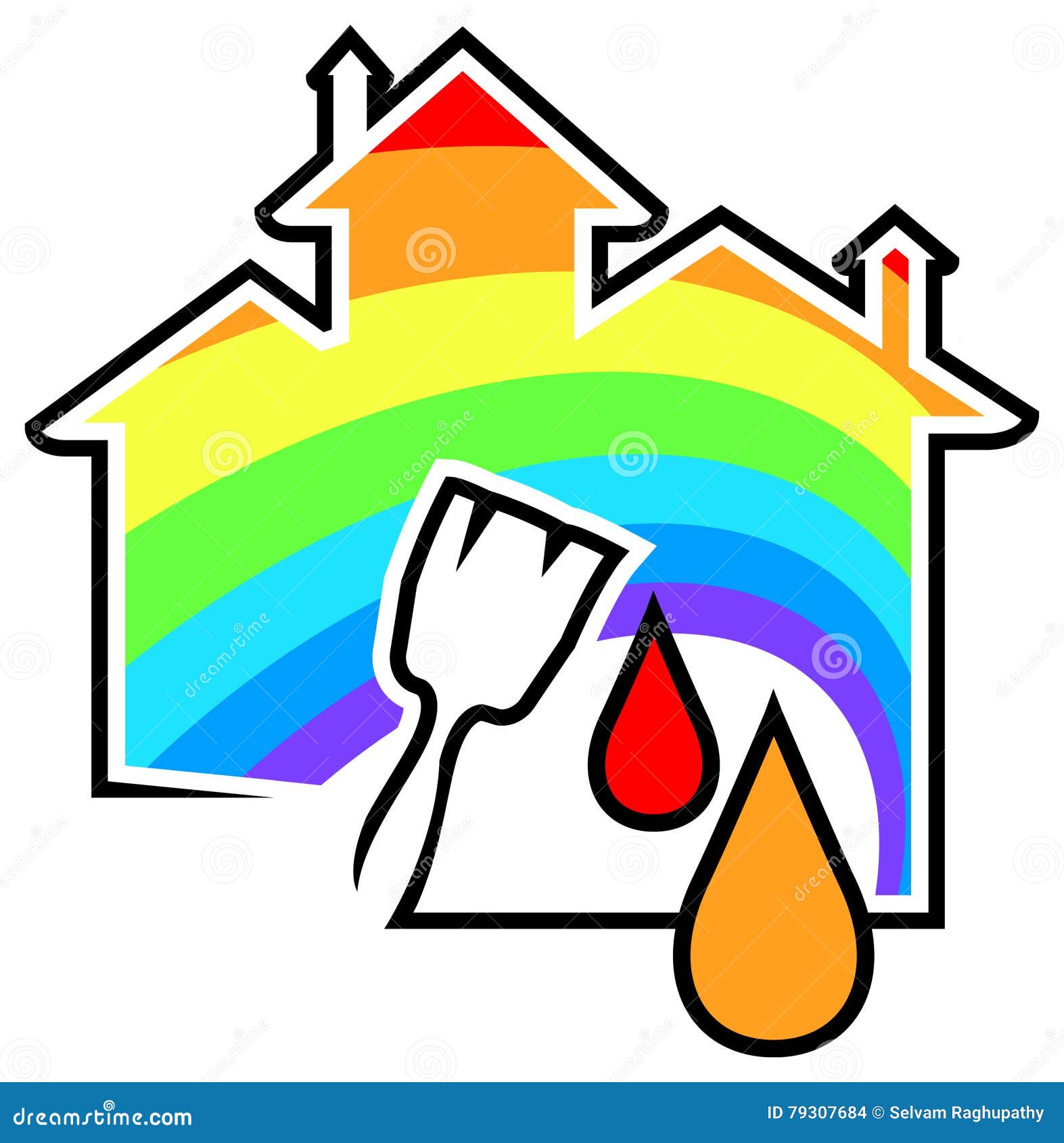 House painting stock vector. Illustration of artistic 79307684