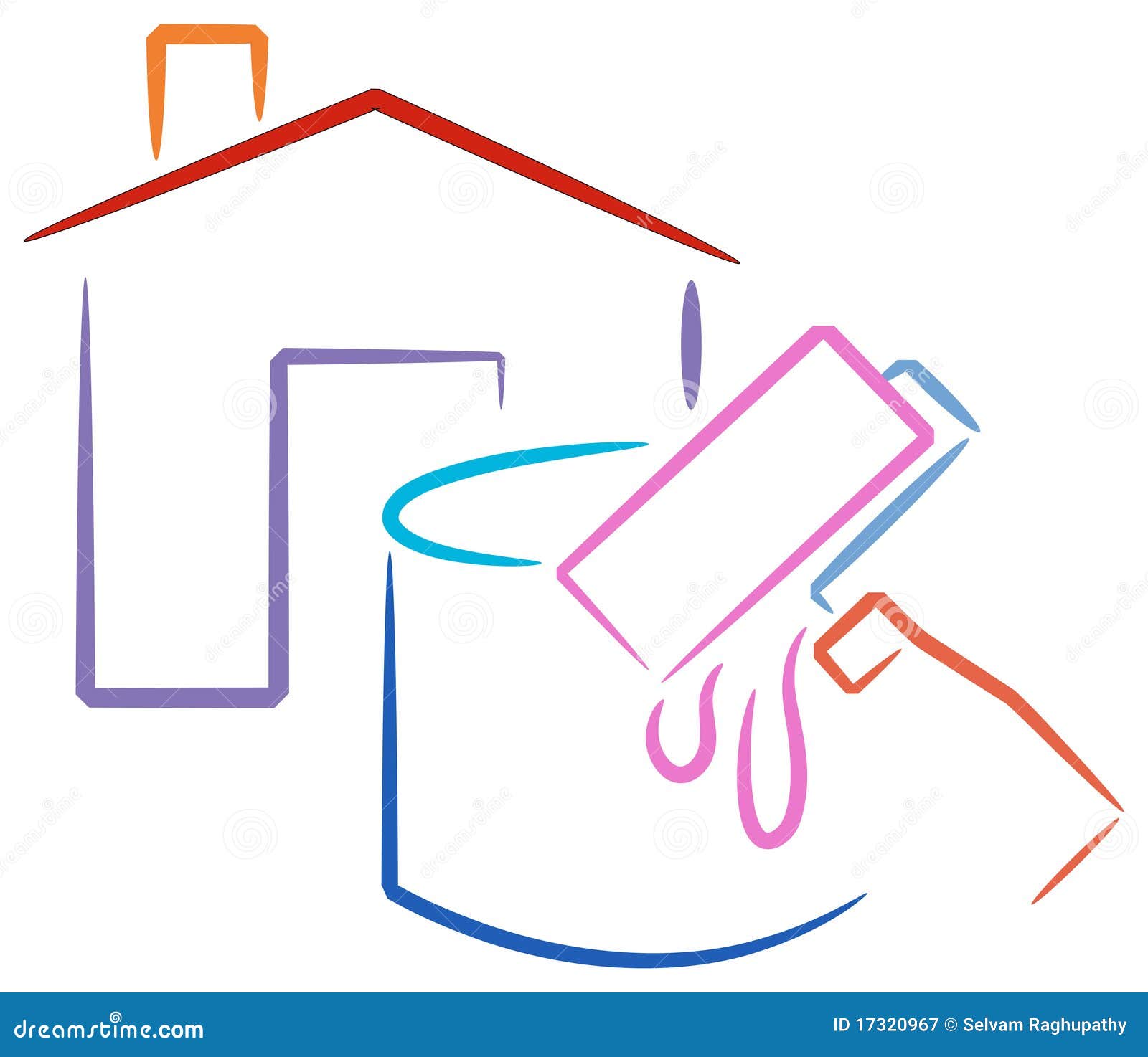 House painting logo stock vector. Illustration of ...
