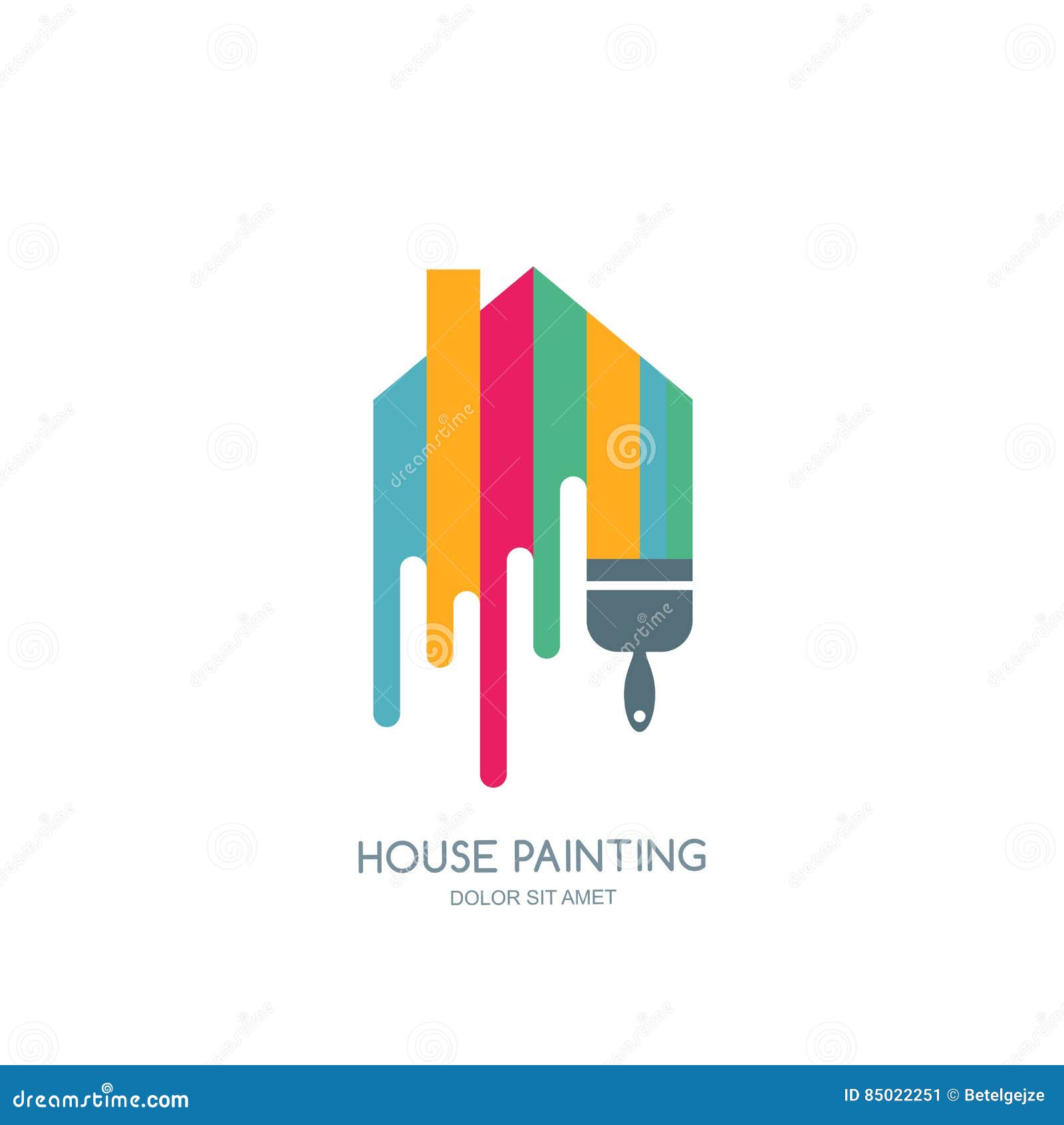House Painting Service Decor And Repair Multicolor Icon