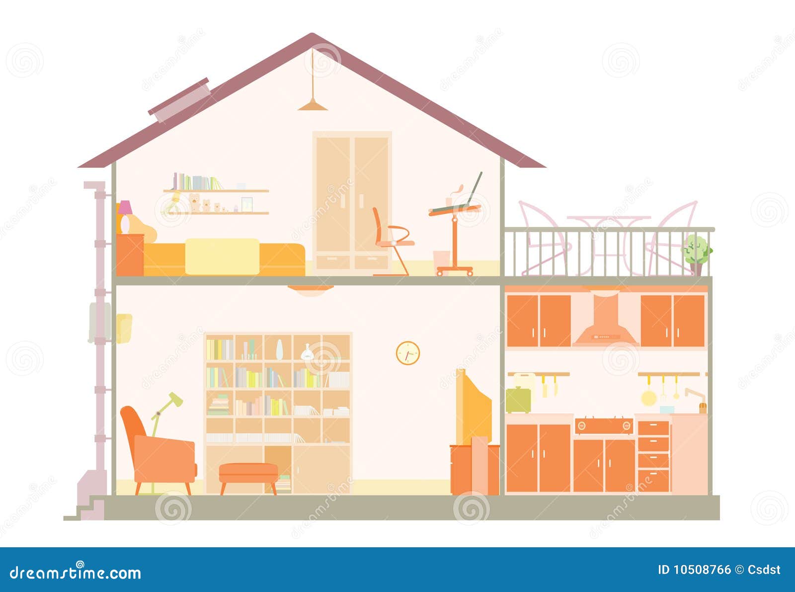 House Plan stock vector. Illustration of house, artwork - 10508766