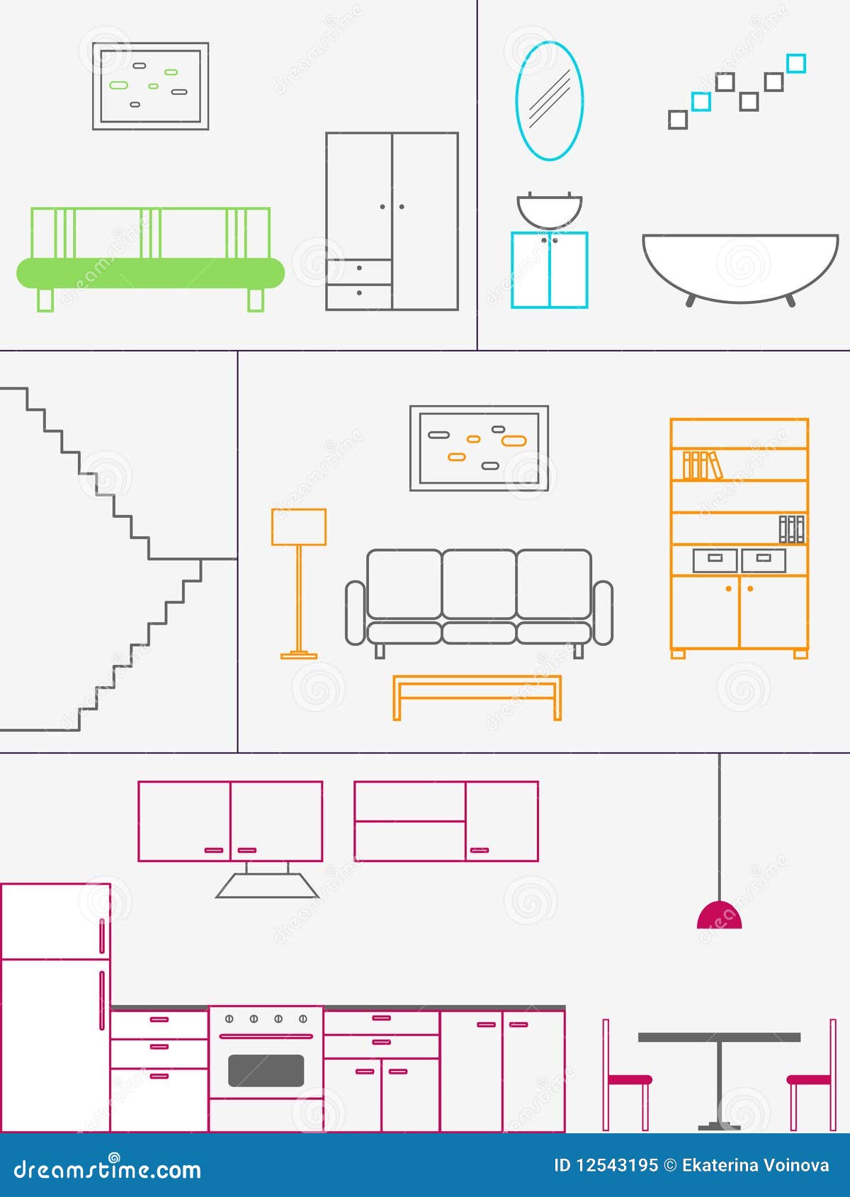  House  plan  stock vector Illustration of background 