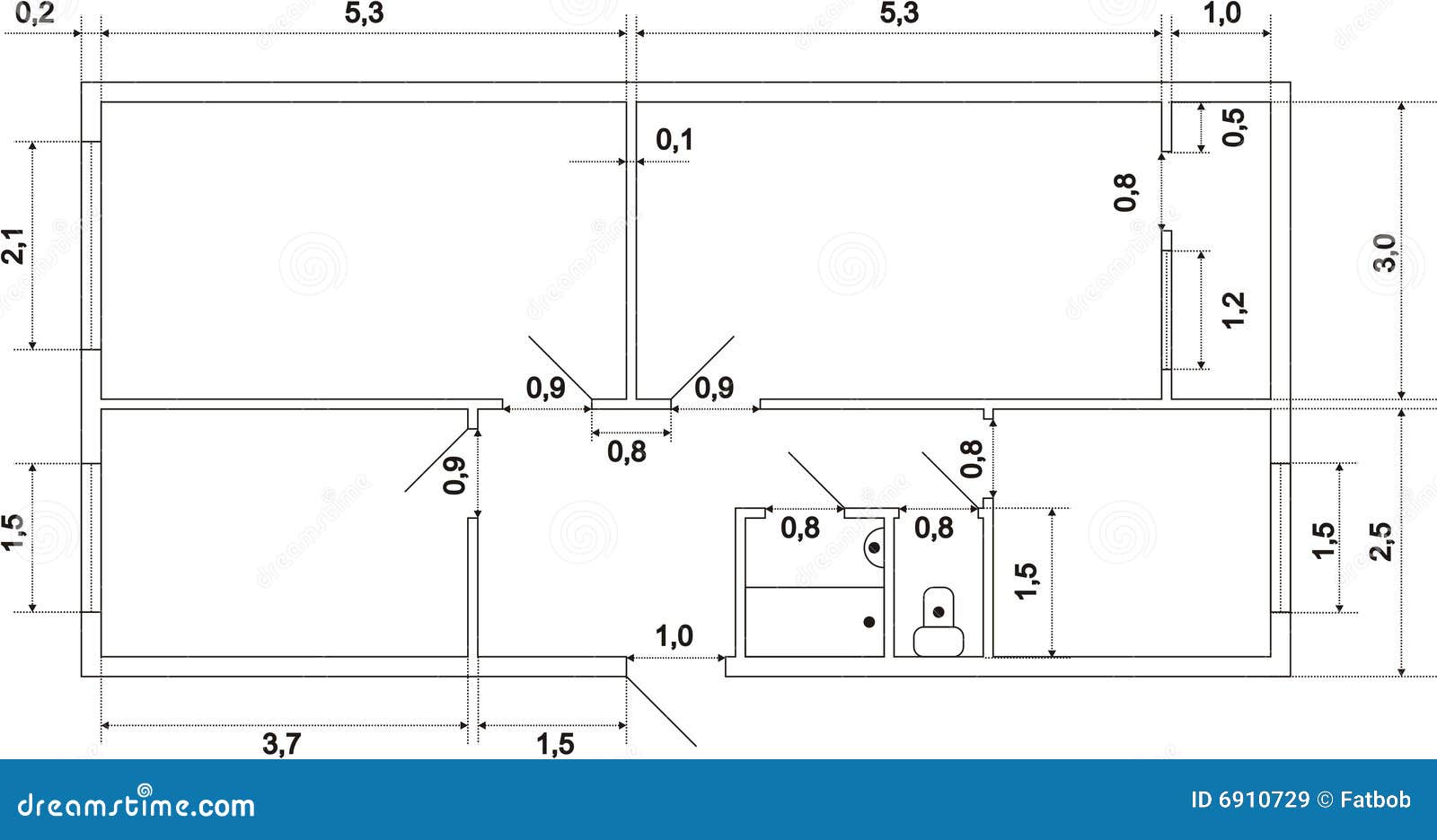  House  Plan  stock illustration Illustration of blueprint 