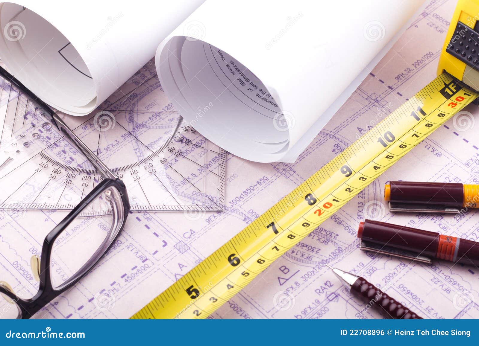  House  Plan Blueprint  Architect  Design  Royalty Free Stock 