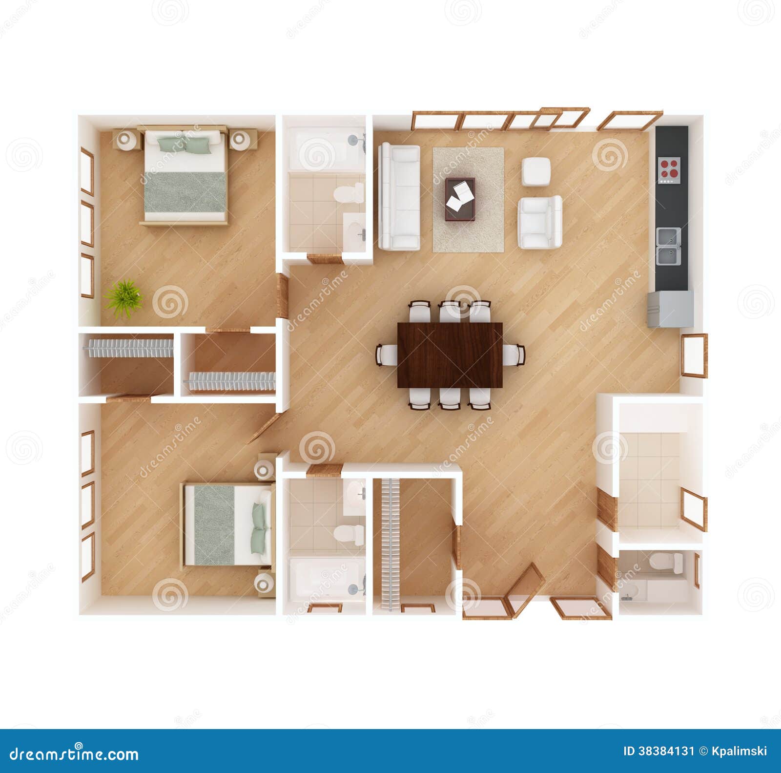  House  plan  top view  stock illustration Illustration of 