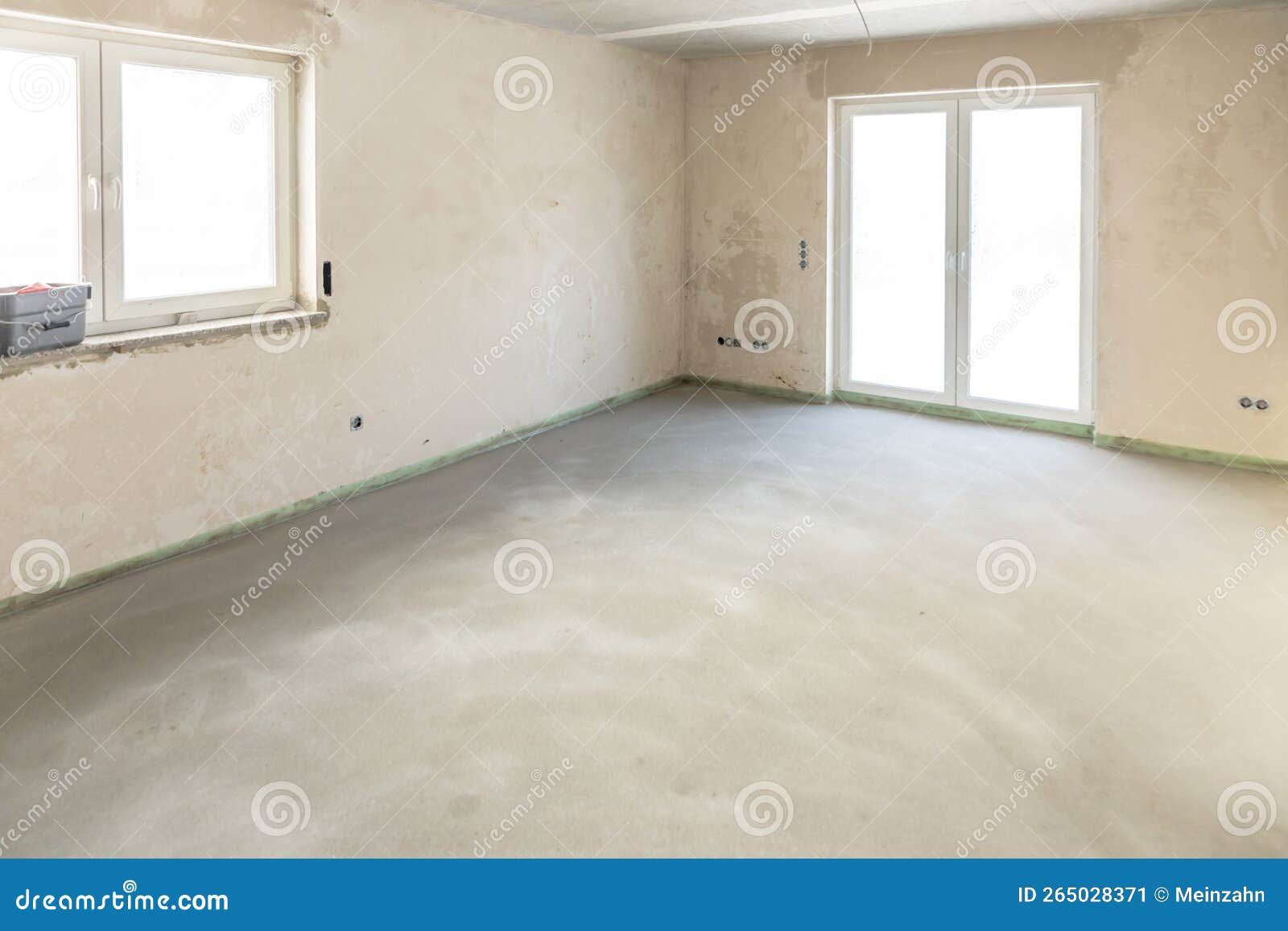 House with Plaster Wall and Estrich at the Floor in RaW CONDITION Stock