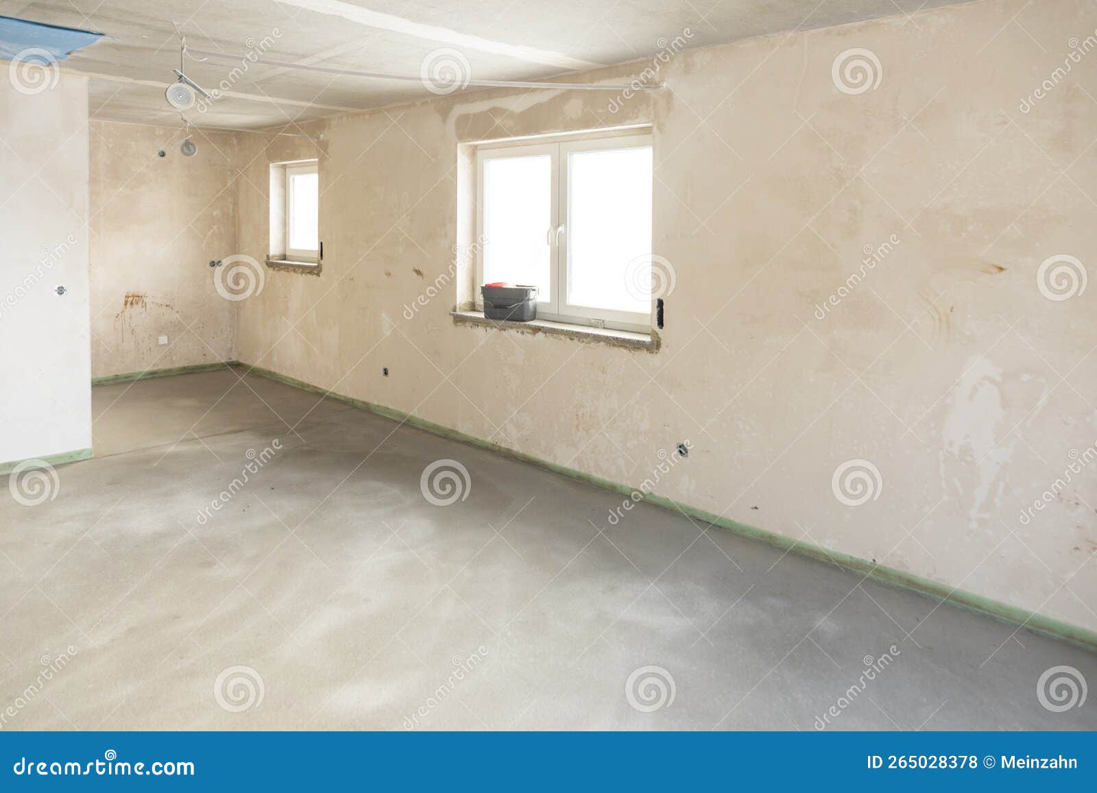 House with Plaster Wall and Estrich at the Floor in RaW CONDITION Stock