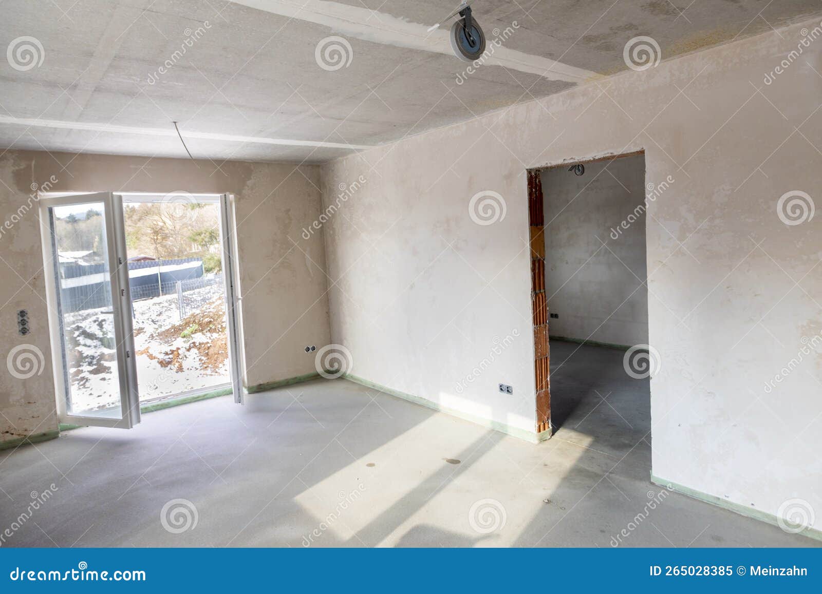 House with Plaster Wall and Estrich at the Floor in RaW CONDITION Stock