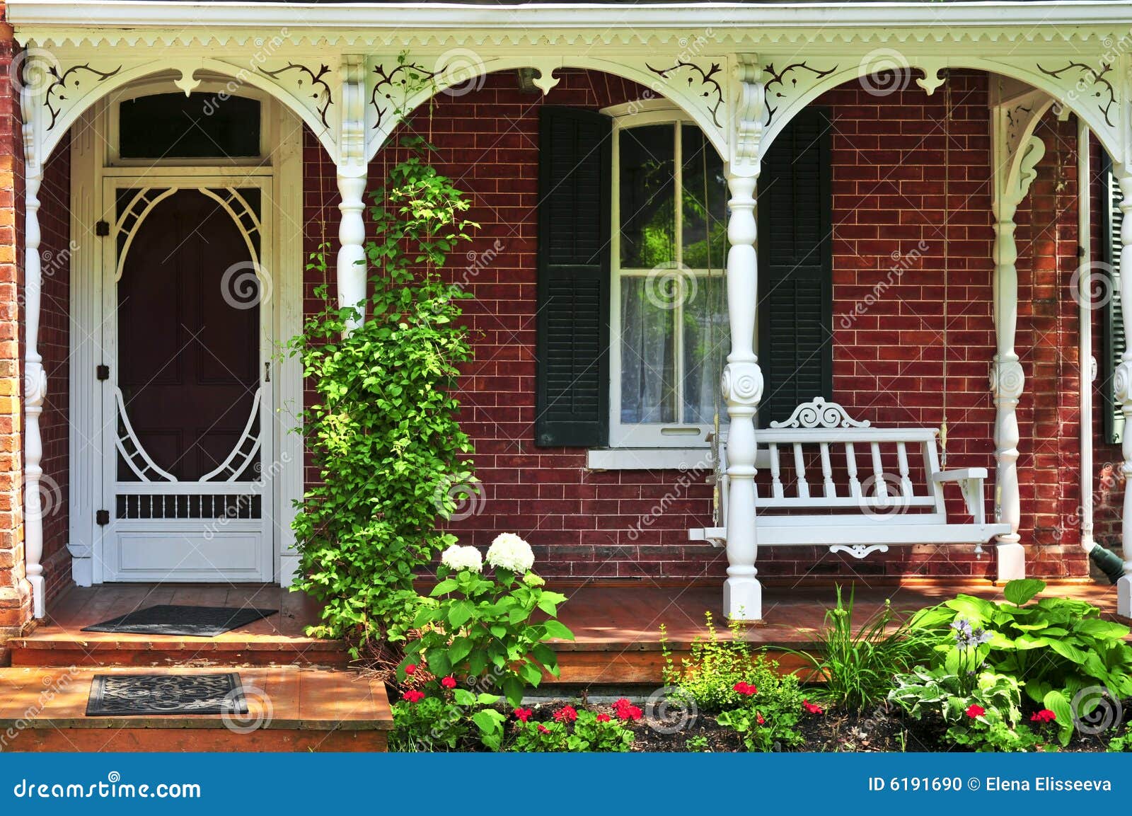 House porch stock photo. Image of beautiful, door, garden 6191690