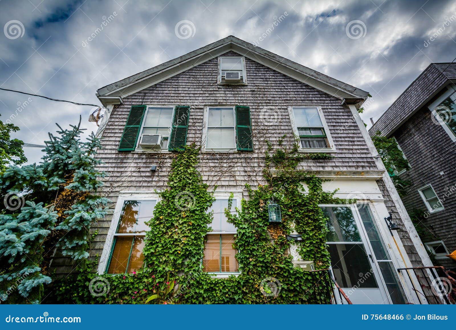House in Provincetown, Cape Cod, Massachusetts. Stock Photo Image of