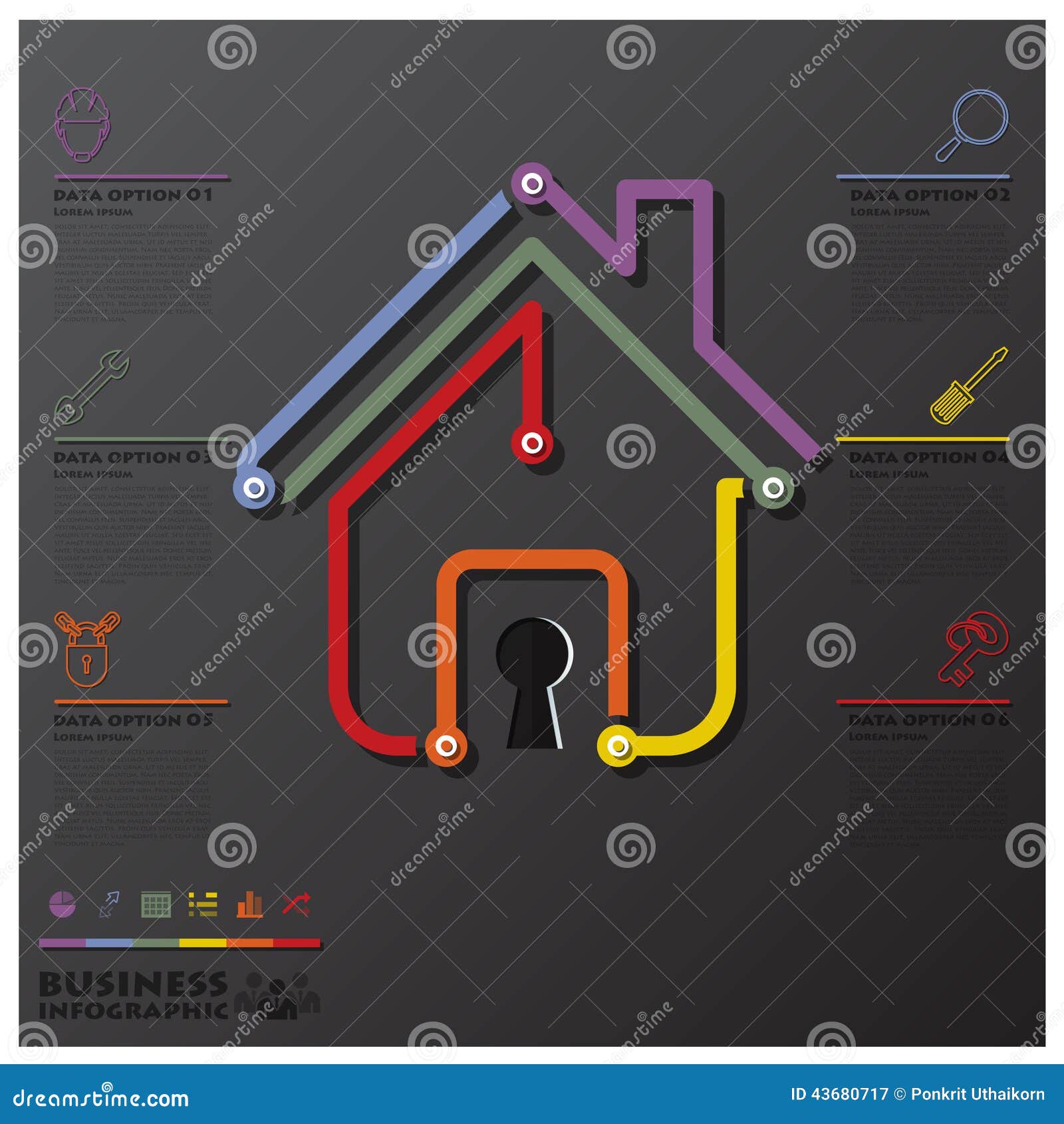 House And Real Estate Connection Timeline Business Infographic Stock Vector - Illustration of ...