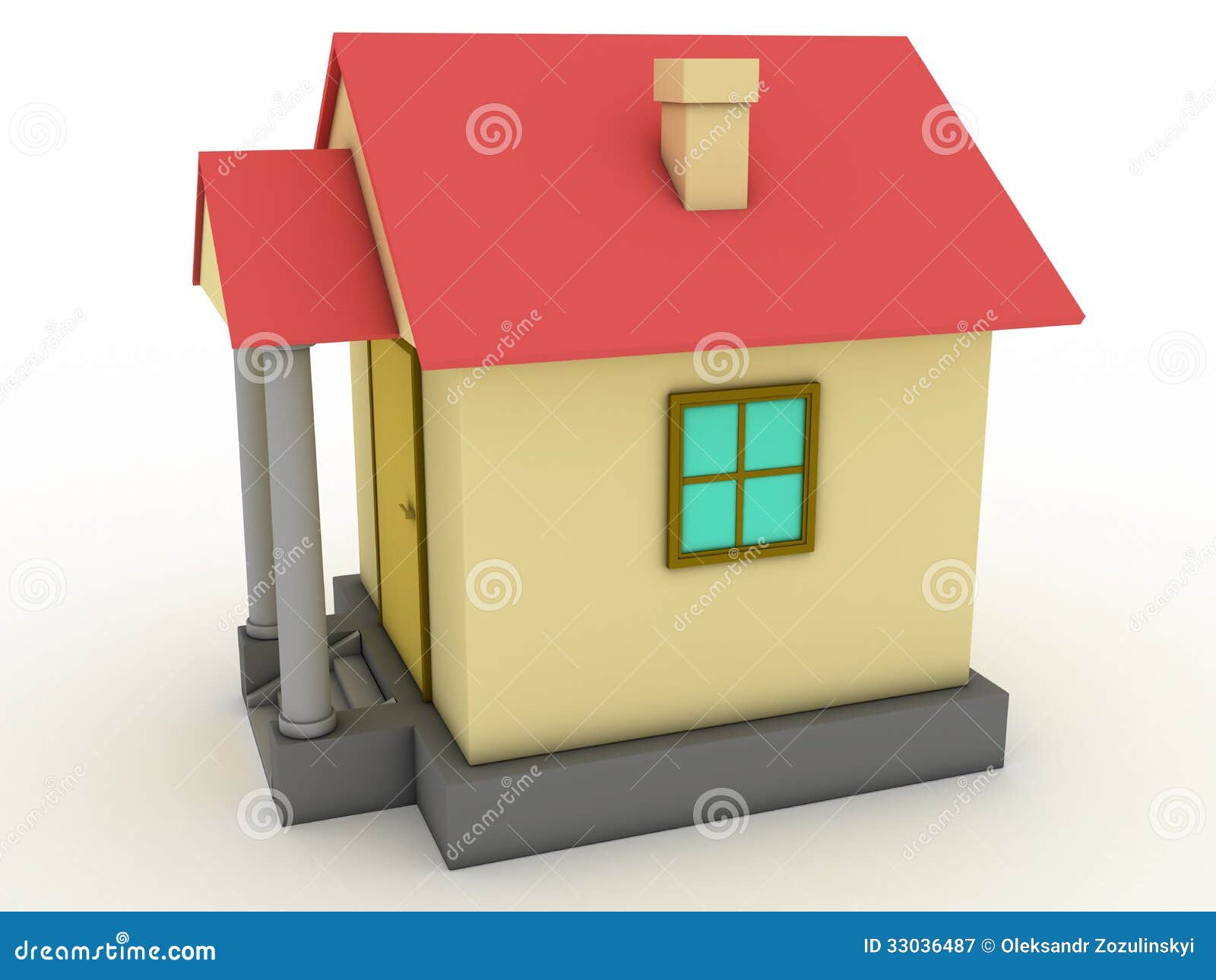 House with red roof #2 stock illustration. Illustration of home - 33036487