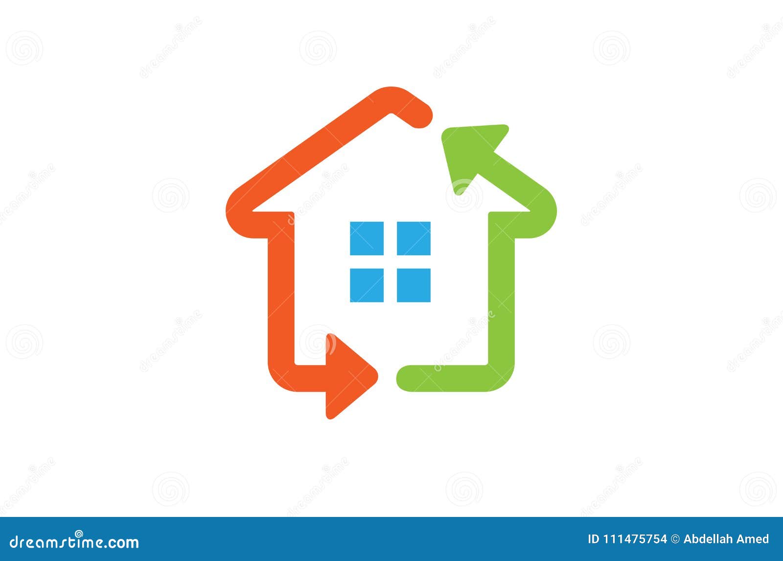 House Renewable Arrow Technology Logo Stock Vector - Illustration of ...