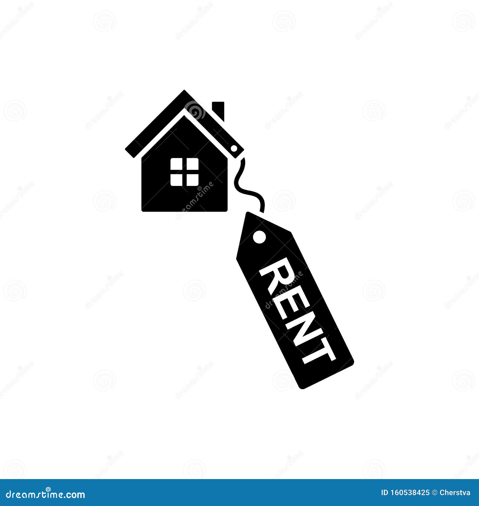 Download House For Rent Black And White Vector Icon Pictogram. New ...
