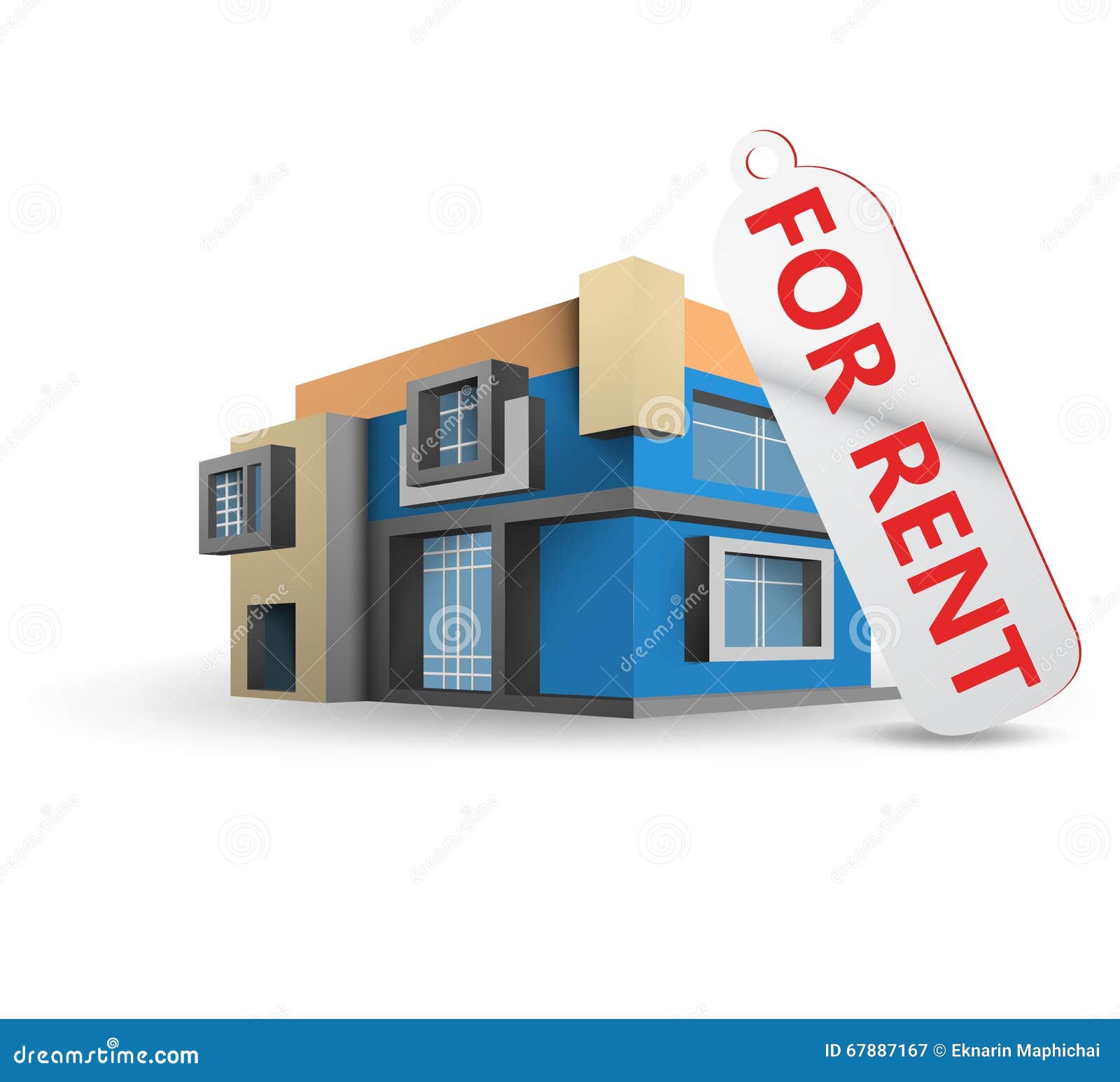 House for rent stock illustration. Illustration of exterior 67887167
