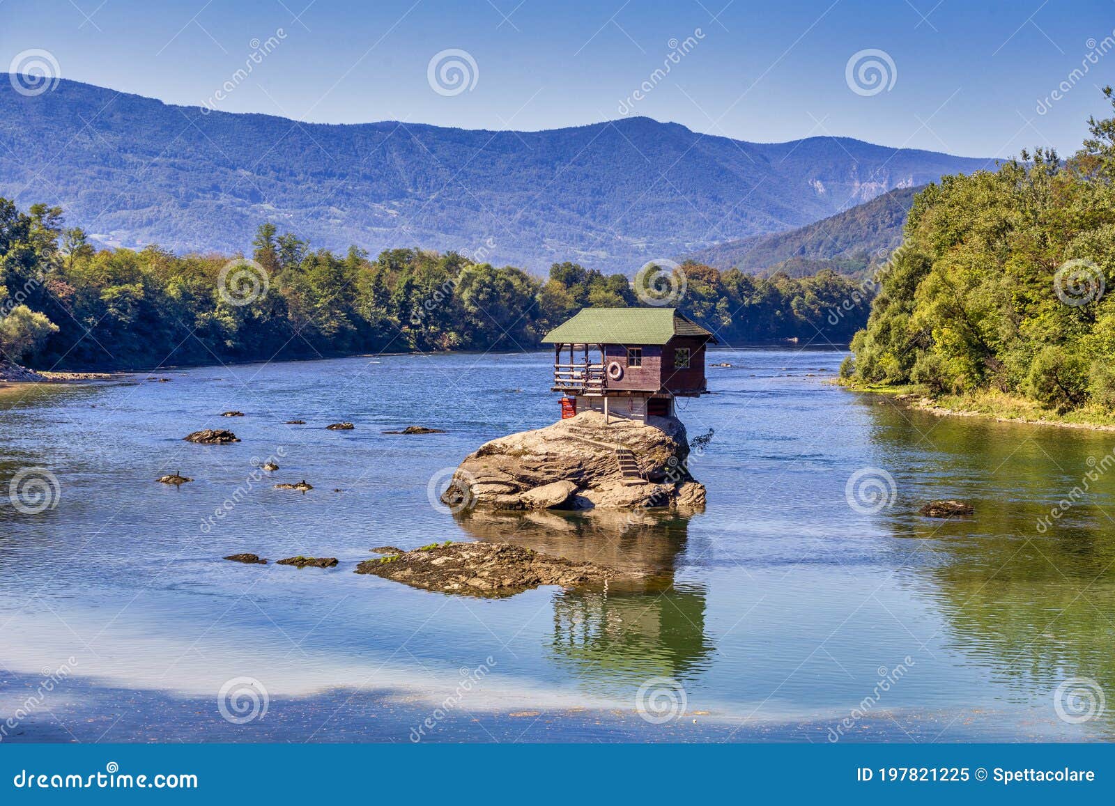 house on the rock at the river drina in bajina basta