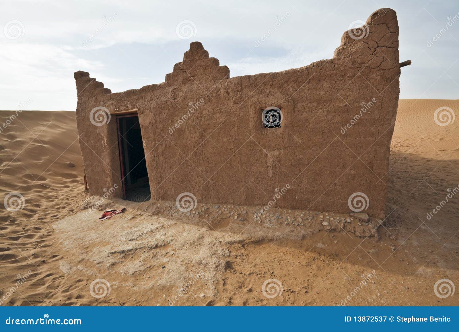 House in Sahara desert. stock image. Image of outdoor 