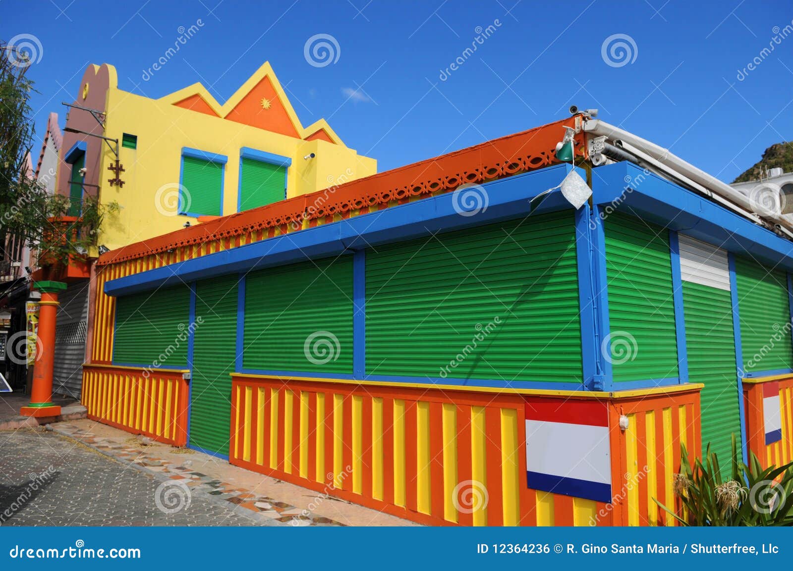 House in Saint Martin in the Caribbean Stock Photo Image of island