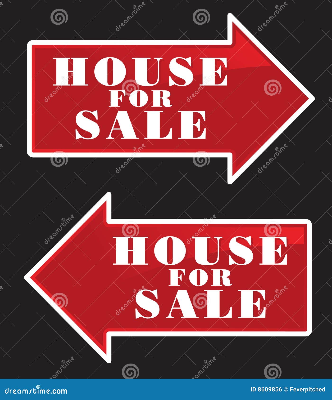 House for Sale Arrows stock vector. Illustration of estate 8609856