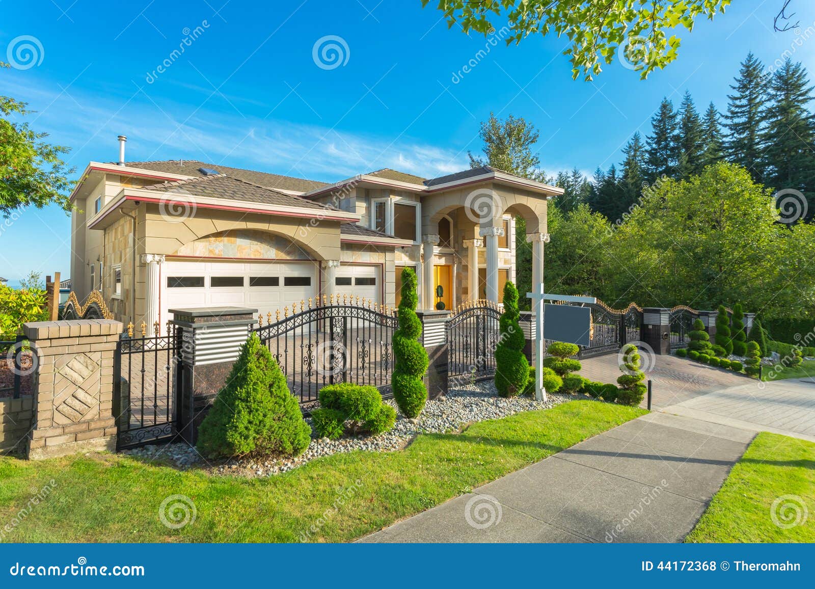 House for sale stock photo. Image of luxury, flower, decor - 44172368