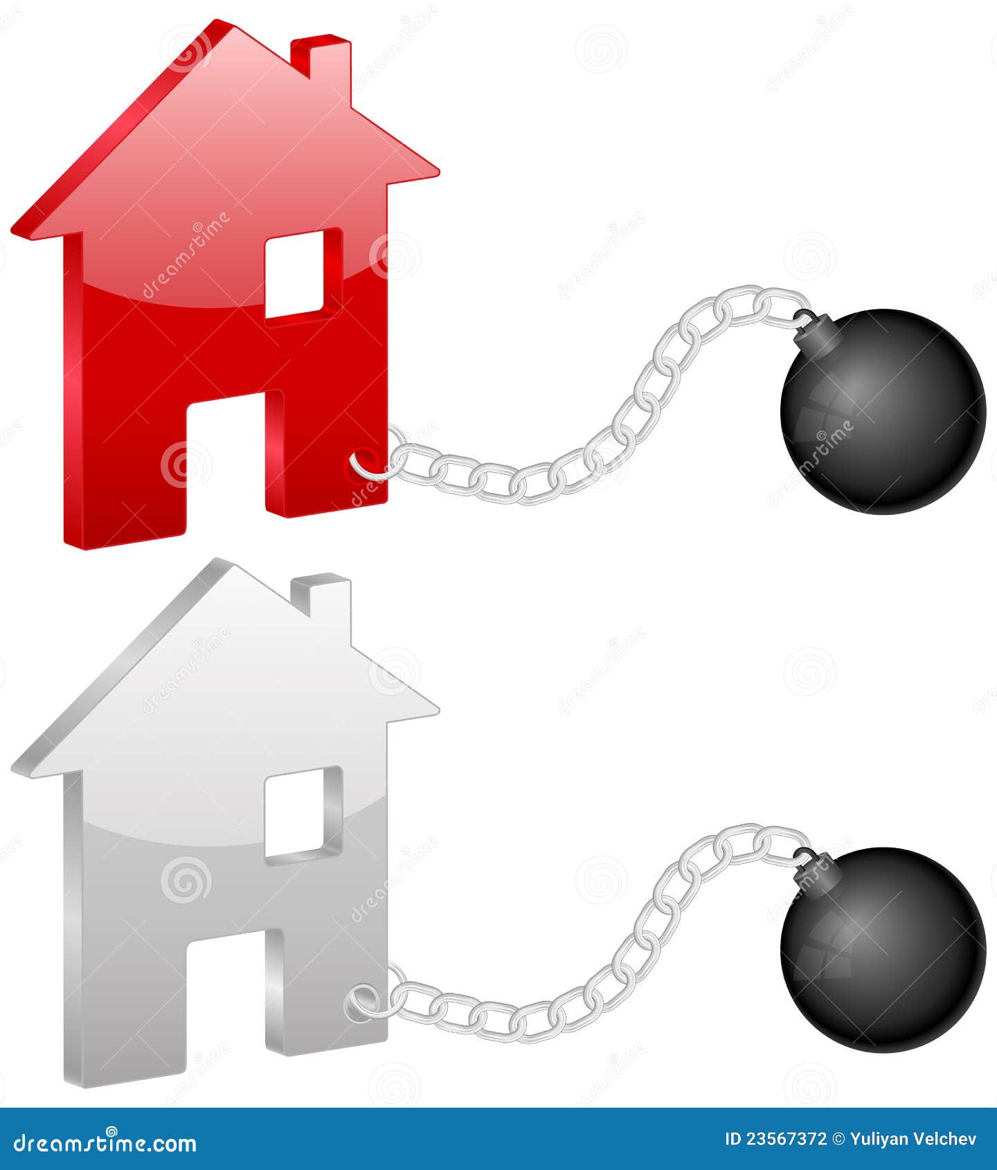House with shackles stock vector. Illustration of prison 23567372
