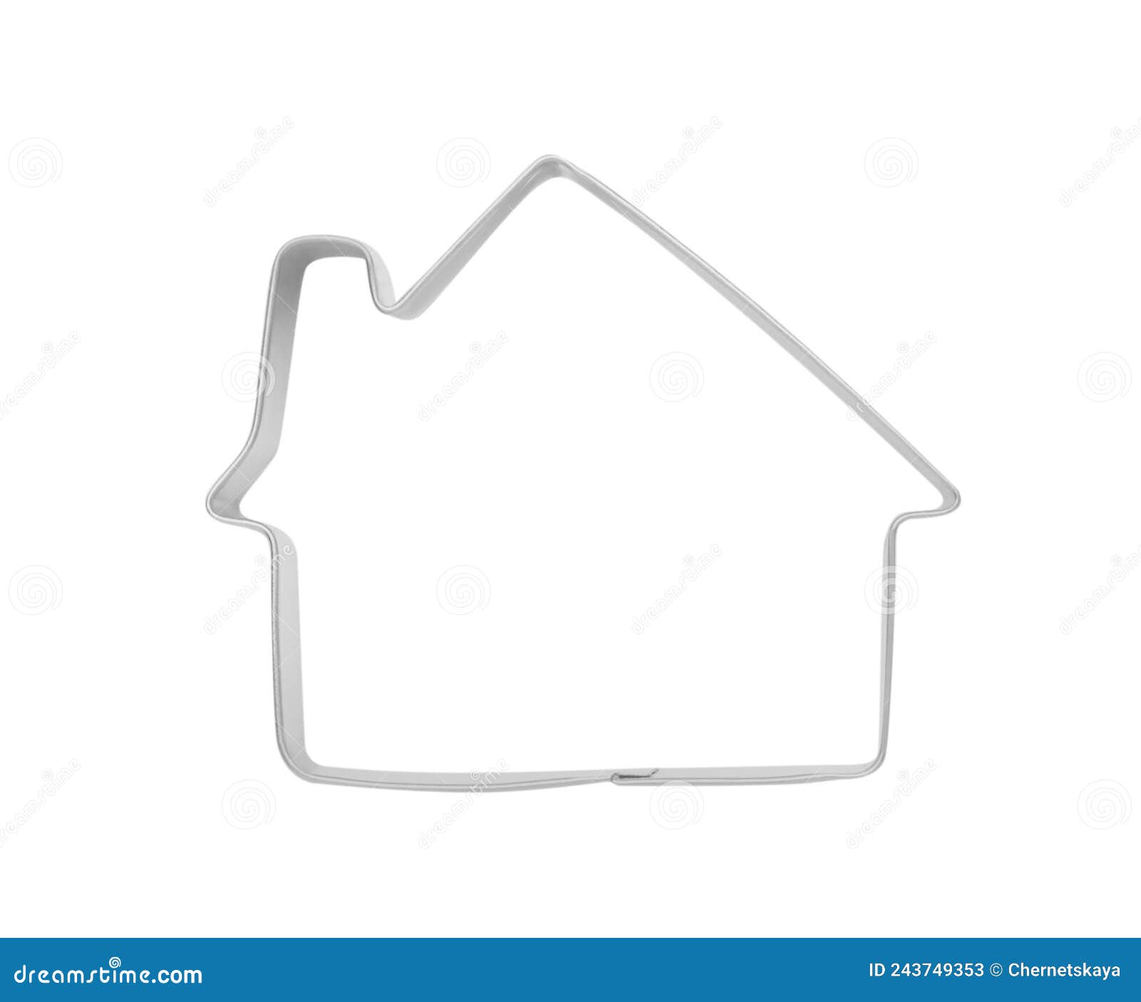 House Shaped Cookie Cutter on White Background, Top View Stock Image