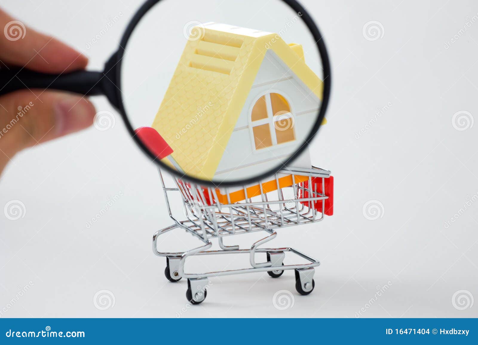 House in shopping cart stock photo. Image of commercial 16471404