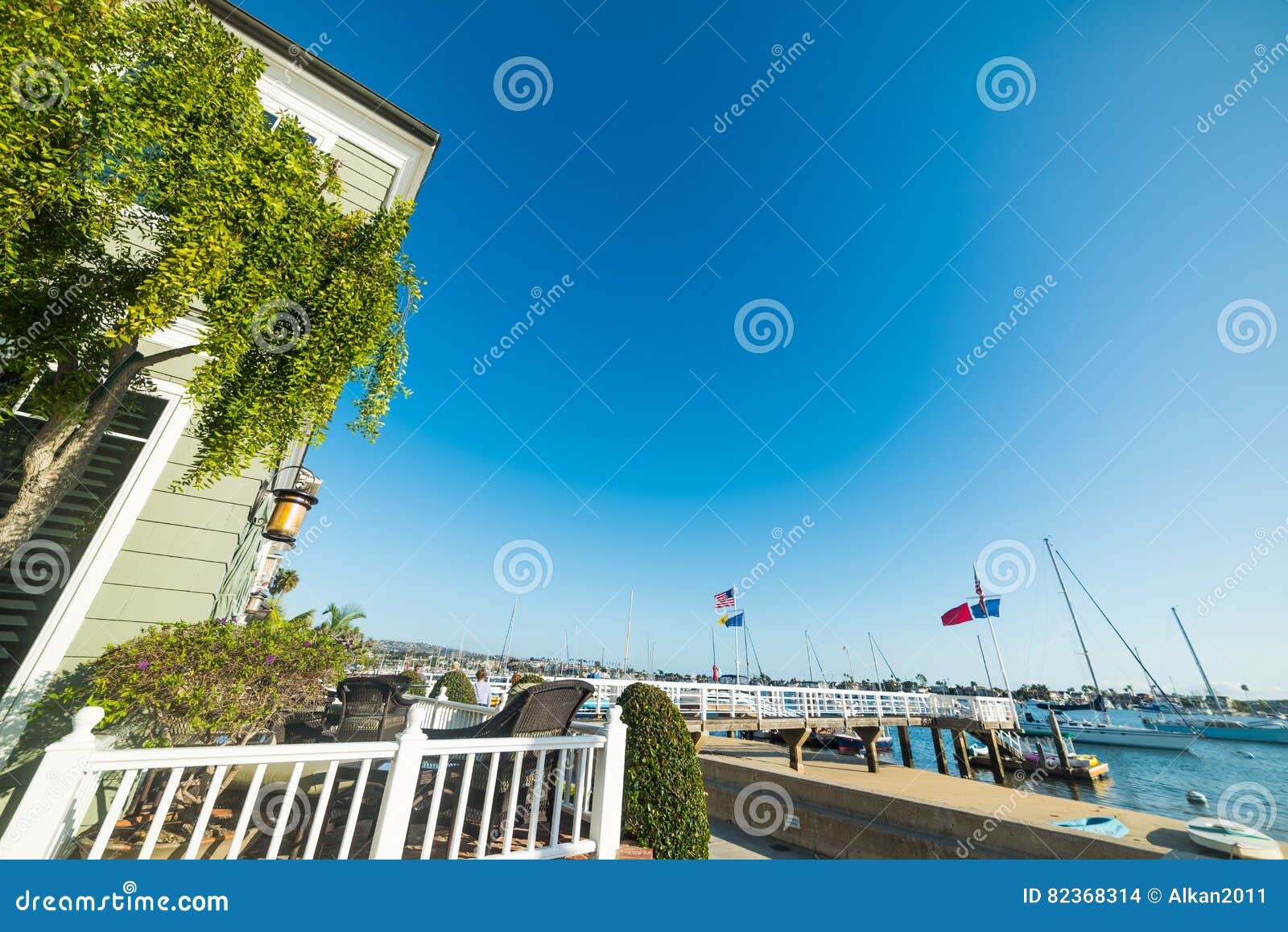 House by the Shore in Newport Beach Editorial Stock Image Image of