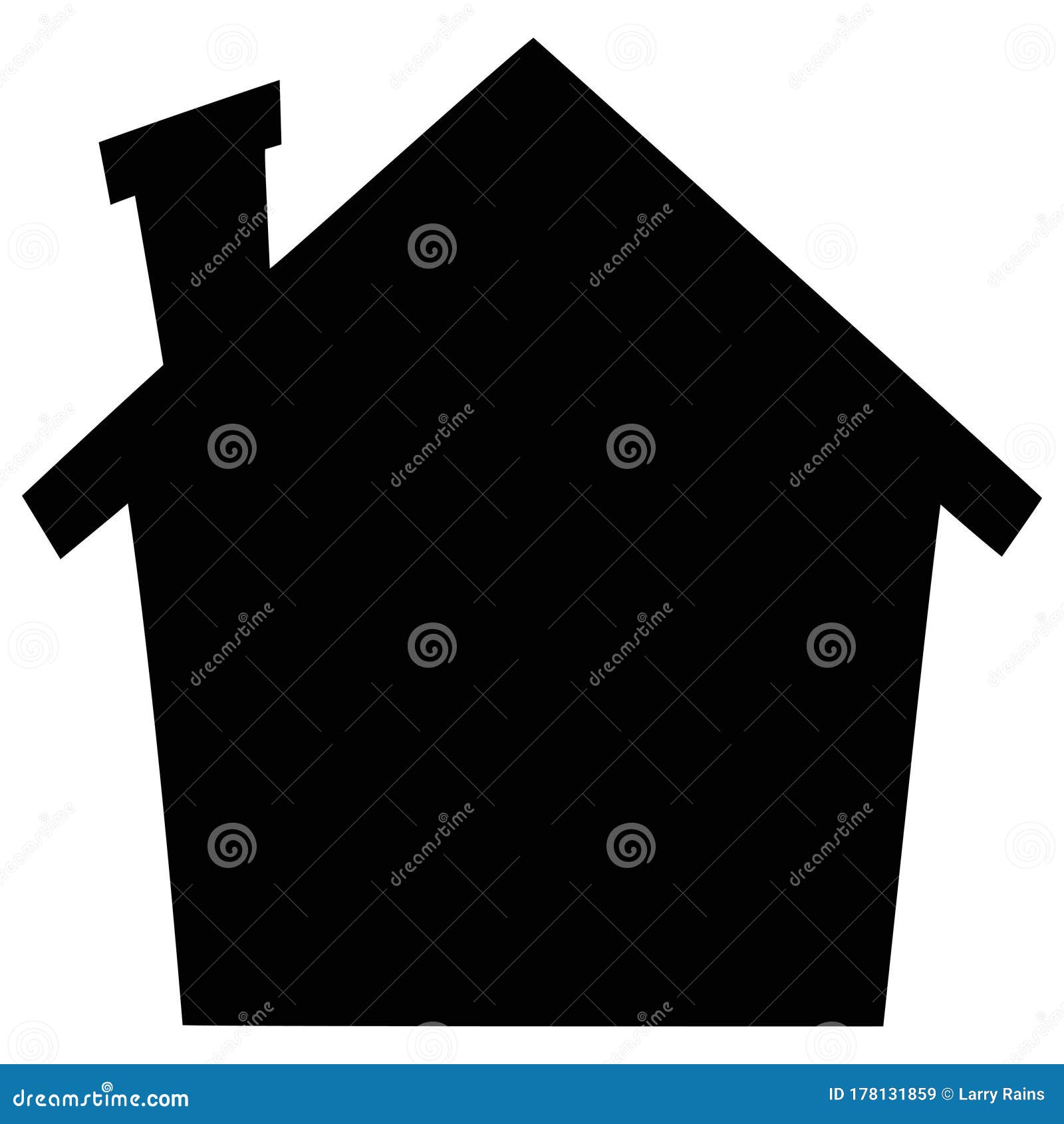 House Silhouette Icon stock vector. Illustration of home 178131859