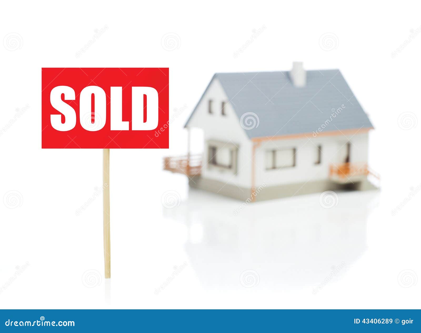 This house is sold stock image. Image of playhouse, dollhouse 43406289