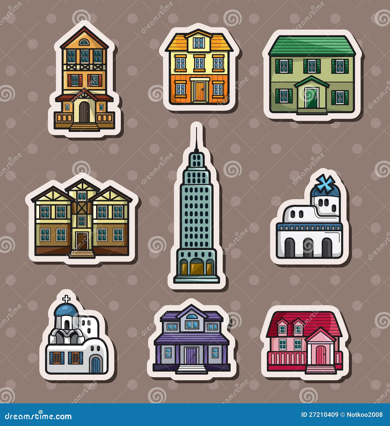 House stickers stock vector. Illustration of architecture 27210409