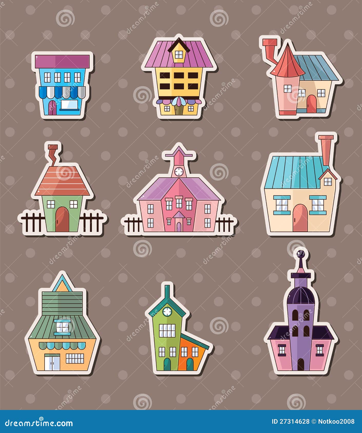 House stickers stock vector. Illustration of lighthearted 27314628