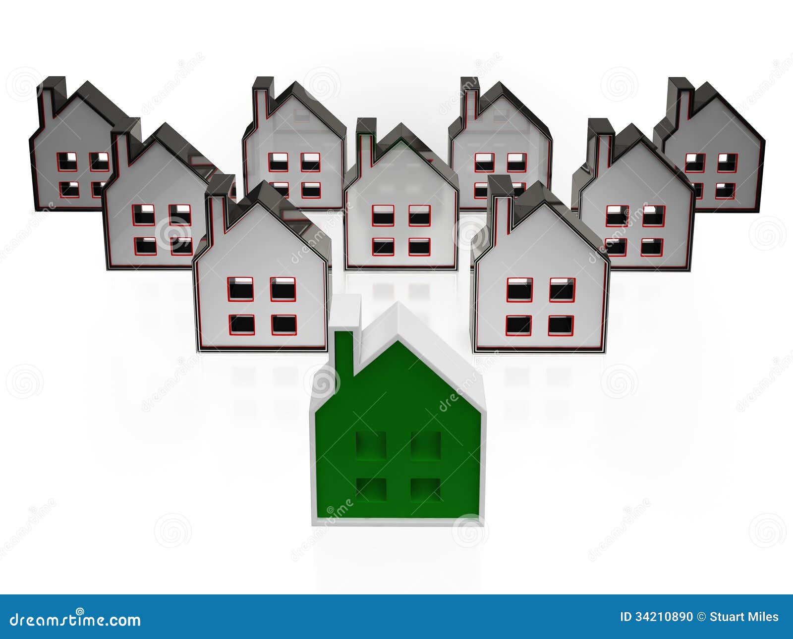 House Symbols Meaning Real Estate for Sale Stock Illustration