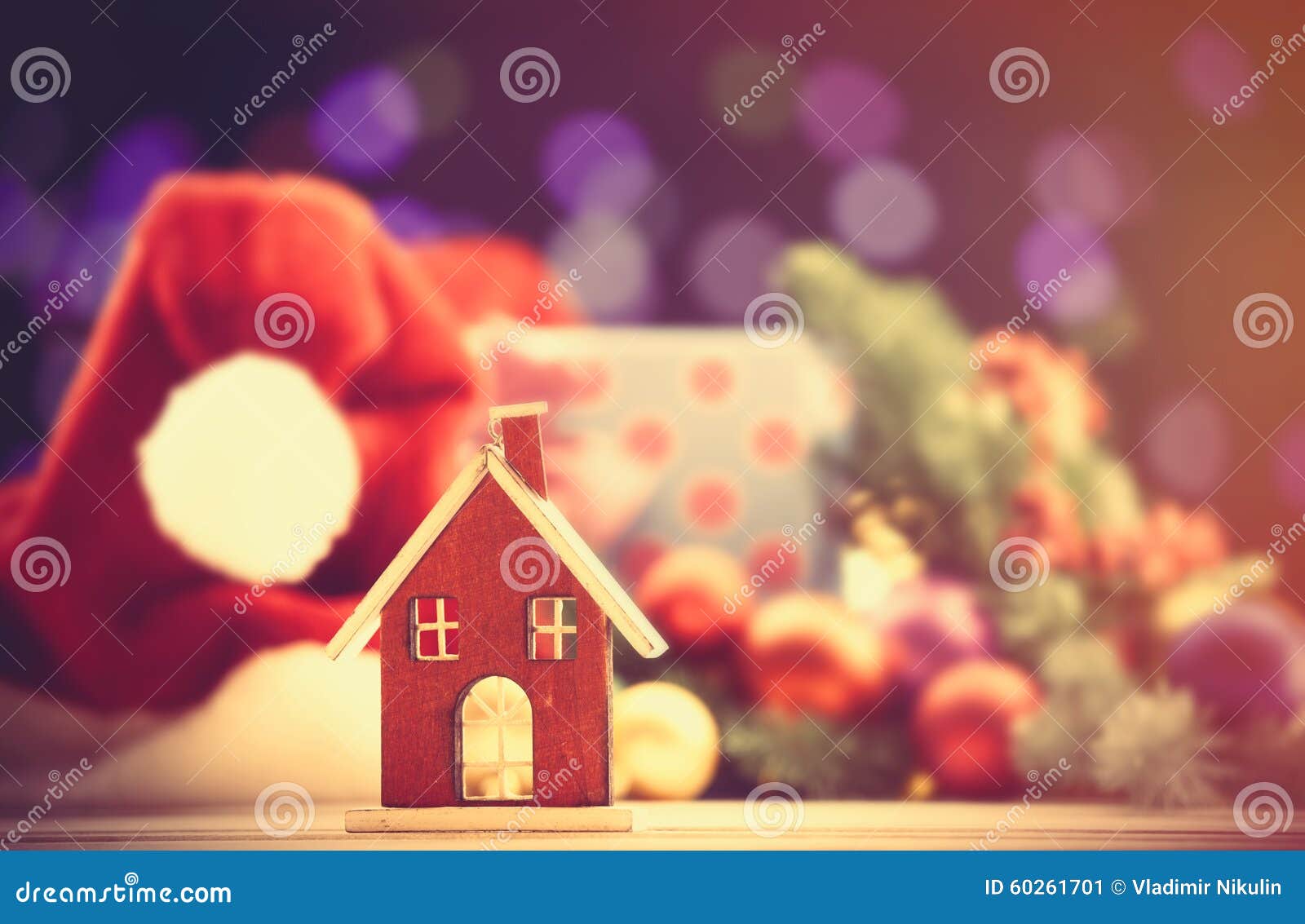 House Toy and Christmas Lights Stock Image Image of love, christmas