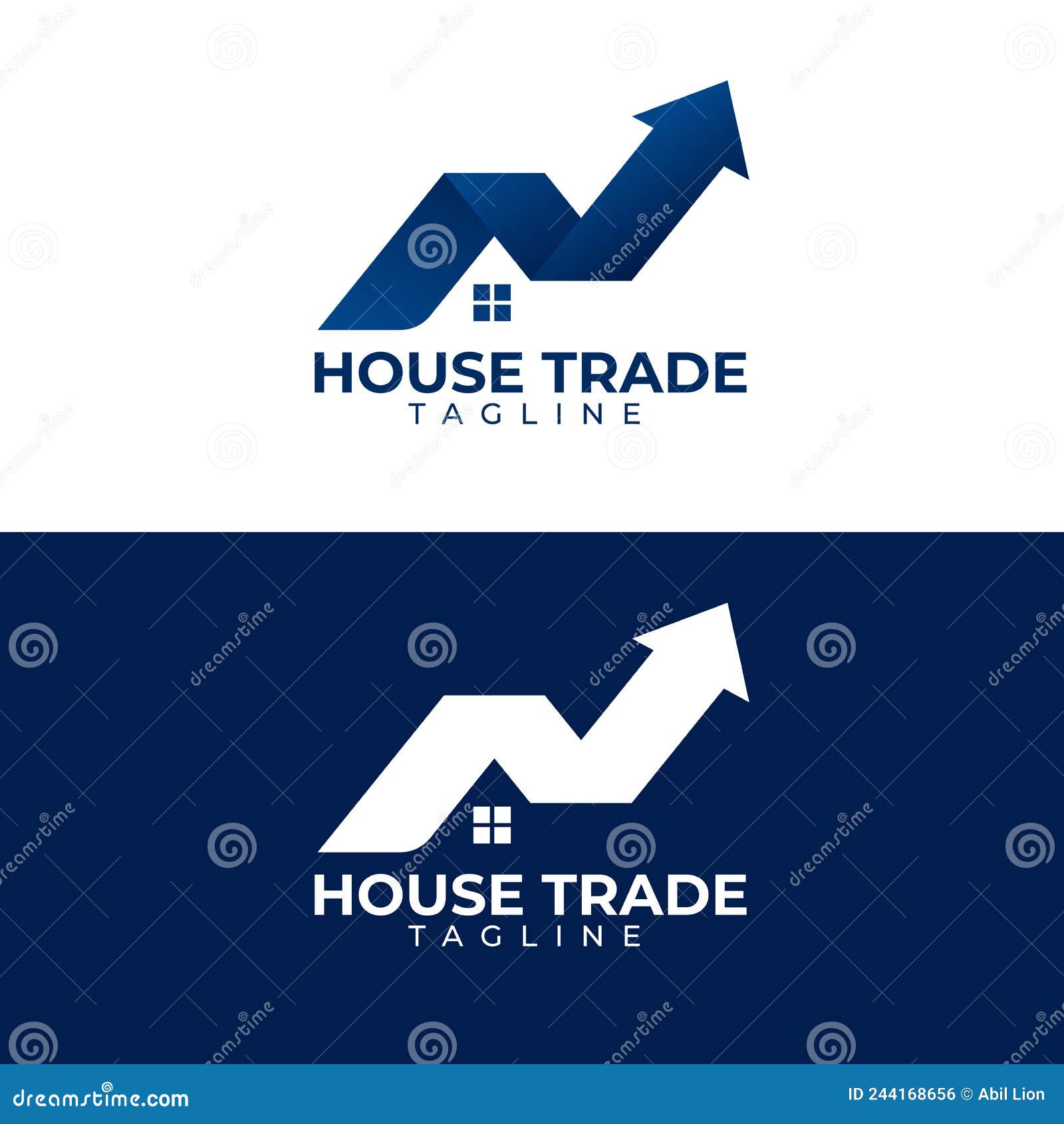 283 . House Trade Logo Template Design Vector Stock Vector